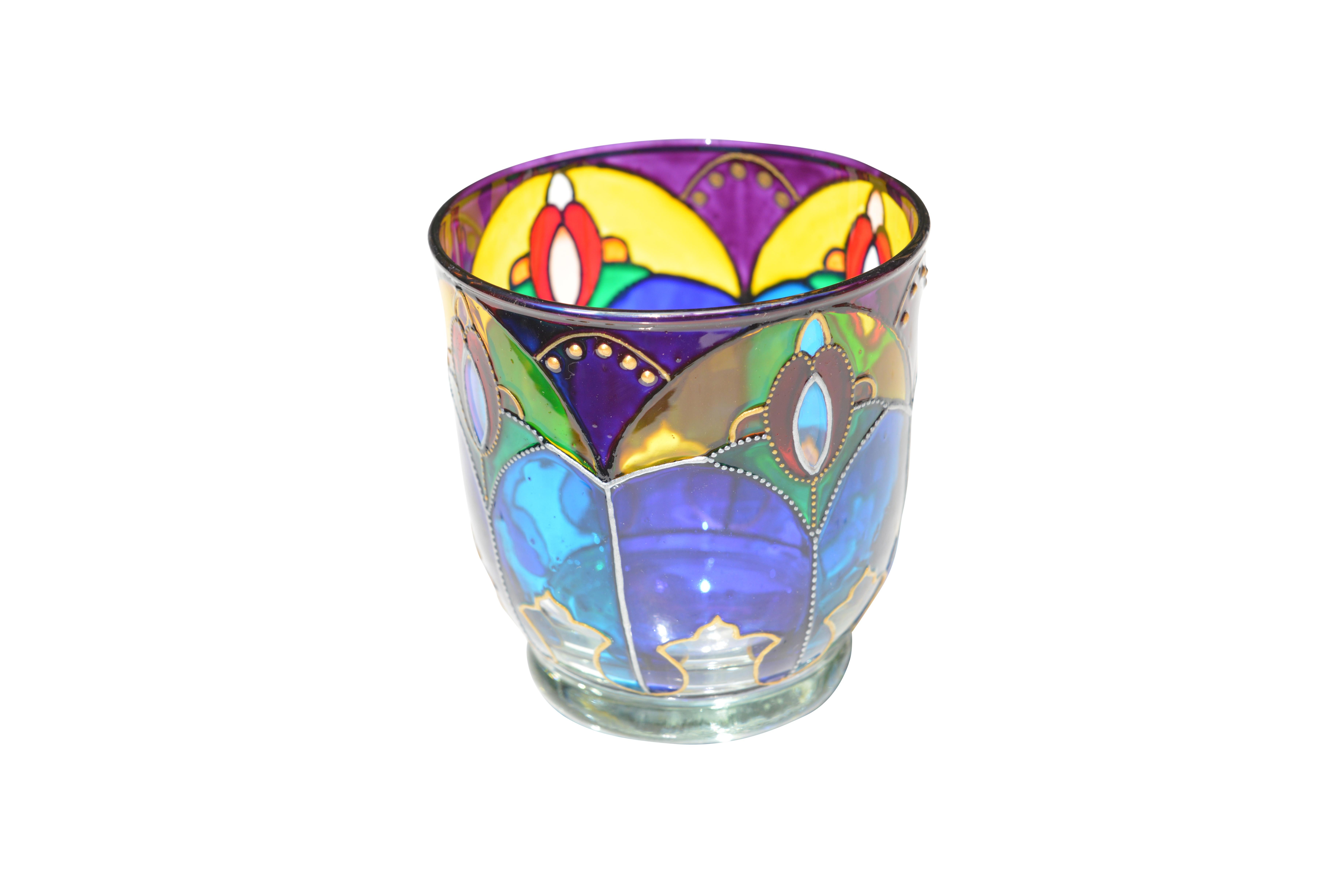Set of 14 Colored Glasses Made in Ibiza, circa 2000 In Excellent Condition For Sale In Sint-Kruis, BE