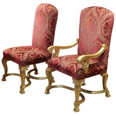Set of 14 Custom Made Dining Chairs in the French Style, Giltwood