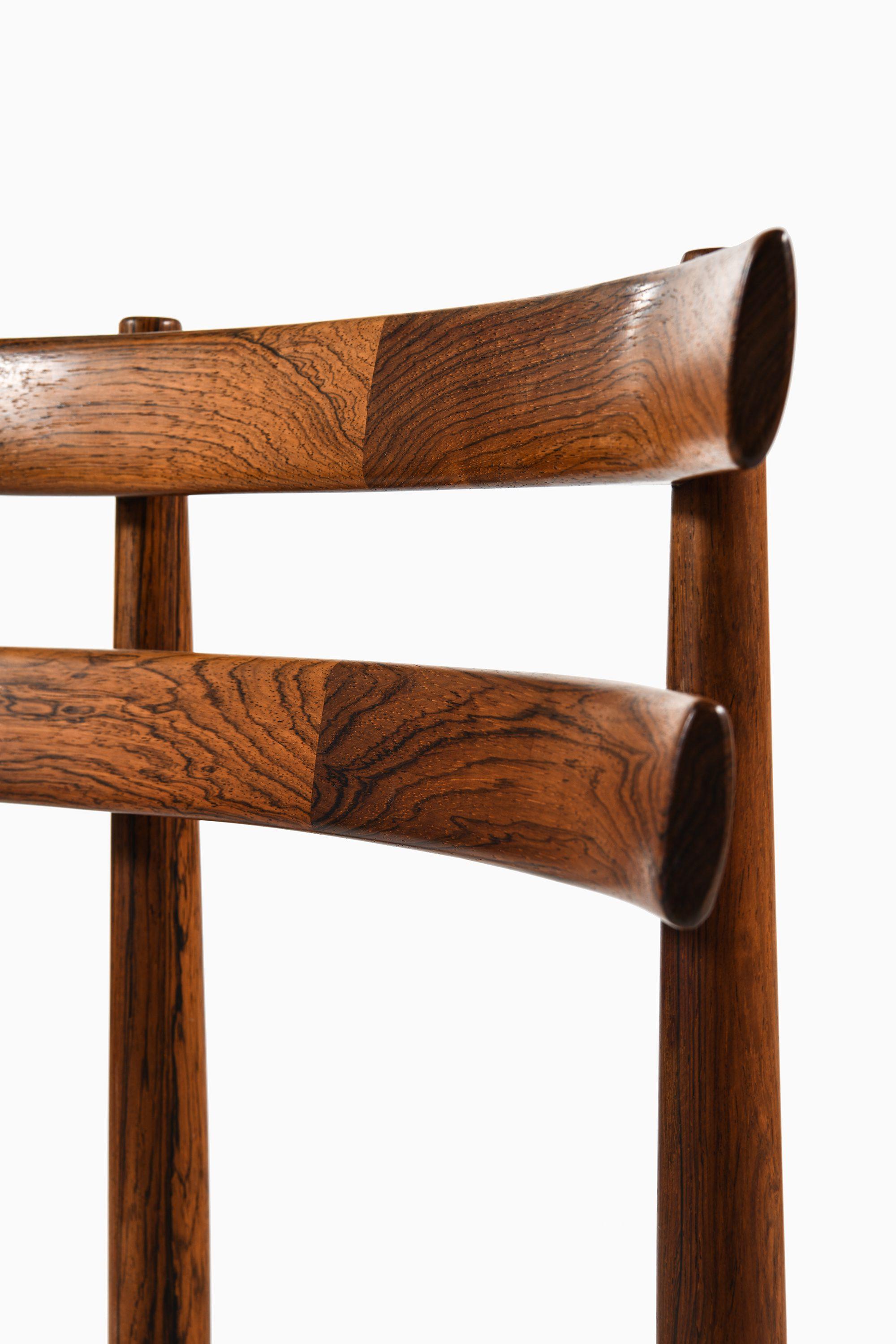 Set of 14 Dining Chairs in Rosewood by Poul Hundevad, 1960's In Good Condition For Sale In Limhamn, Skåne län
