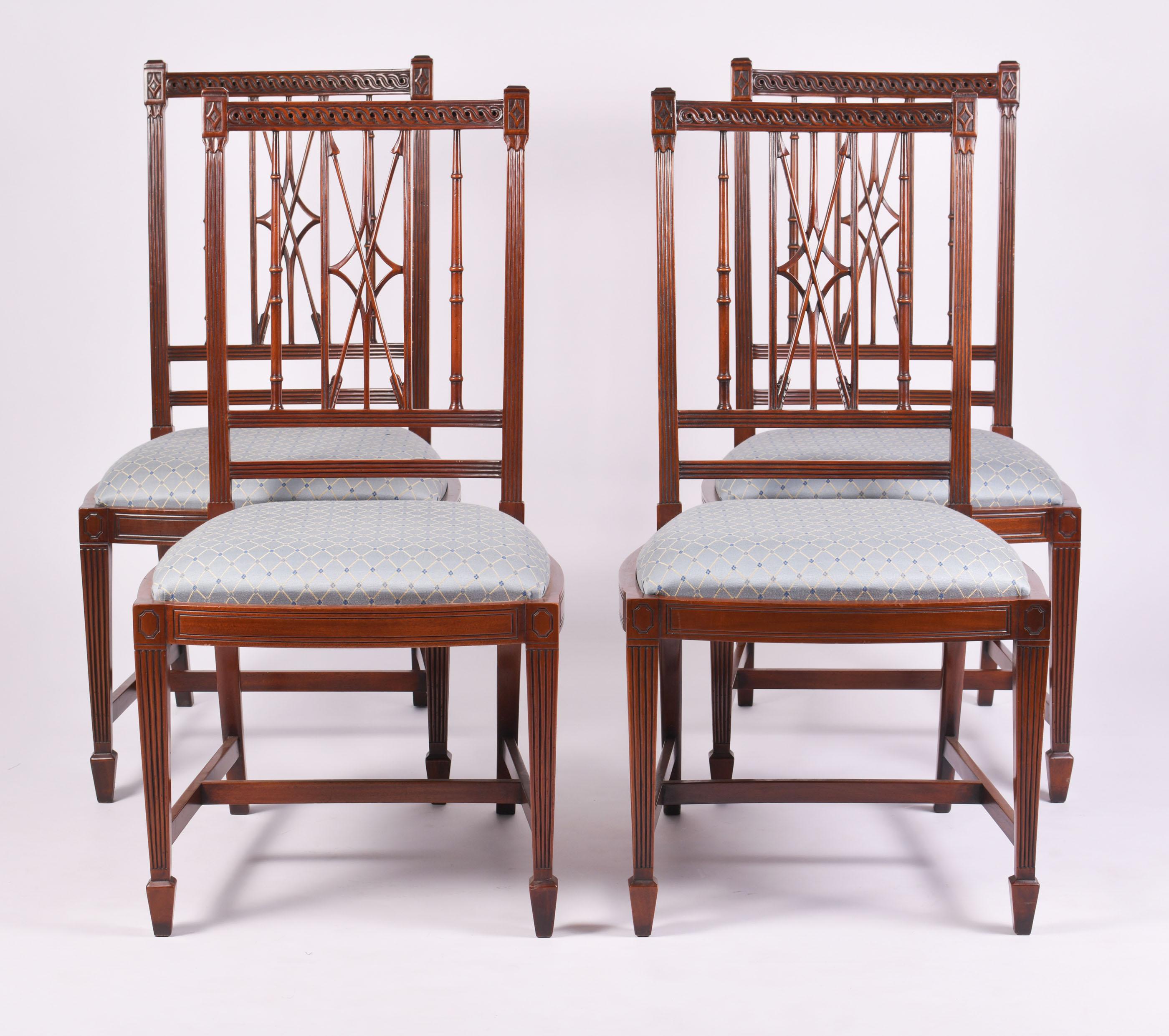 Set of 14 Early 19th Century Style Mahogany Dining Side Chairs 5