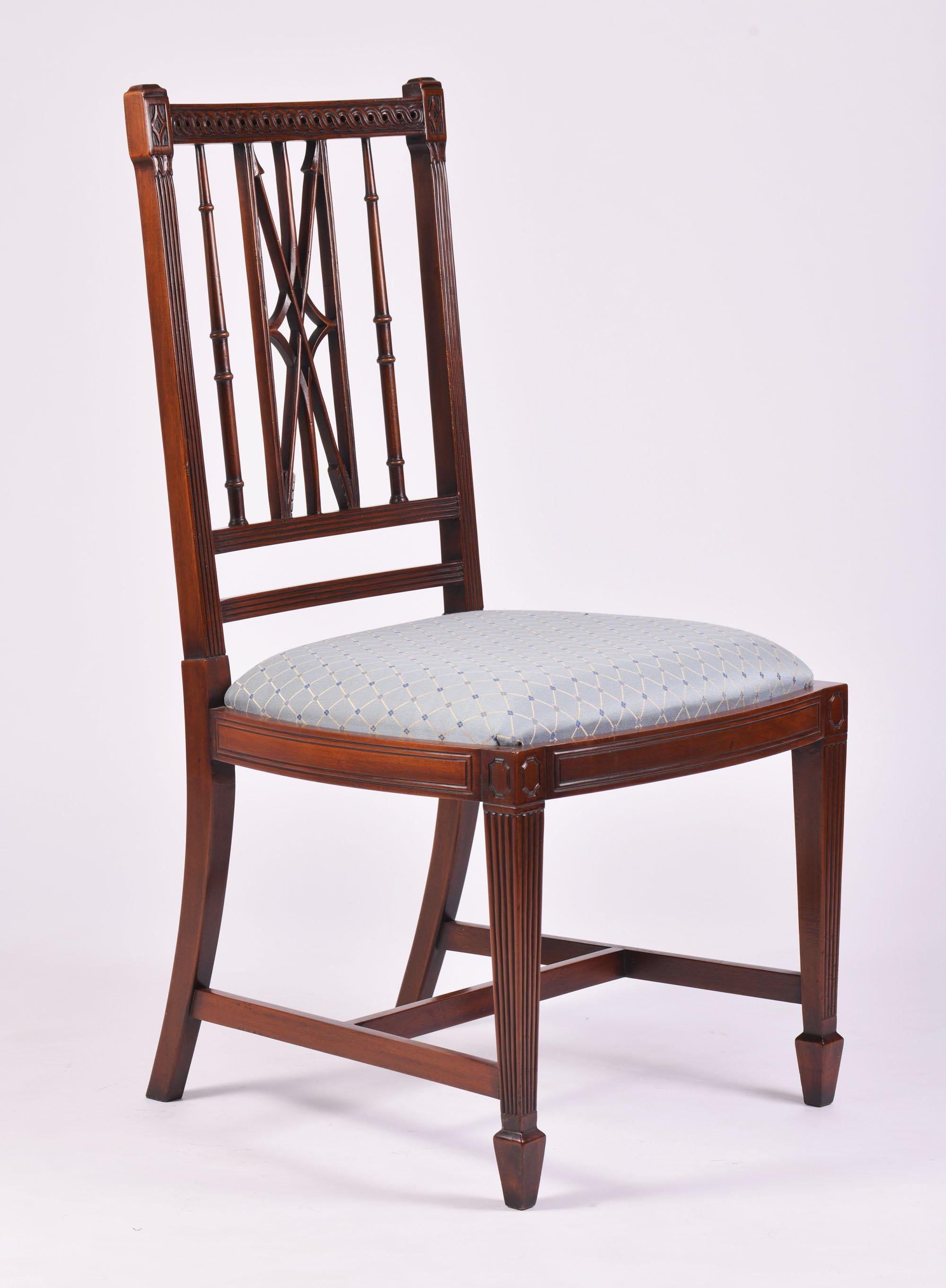 Set of 14 Early 19th Century Style Mahogany Dining Side Chairs In Good Condition In London, GB