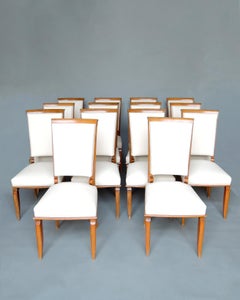 Set of 14 Fine French Art Deco Dining Chairs