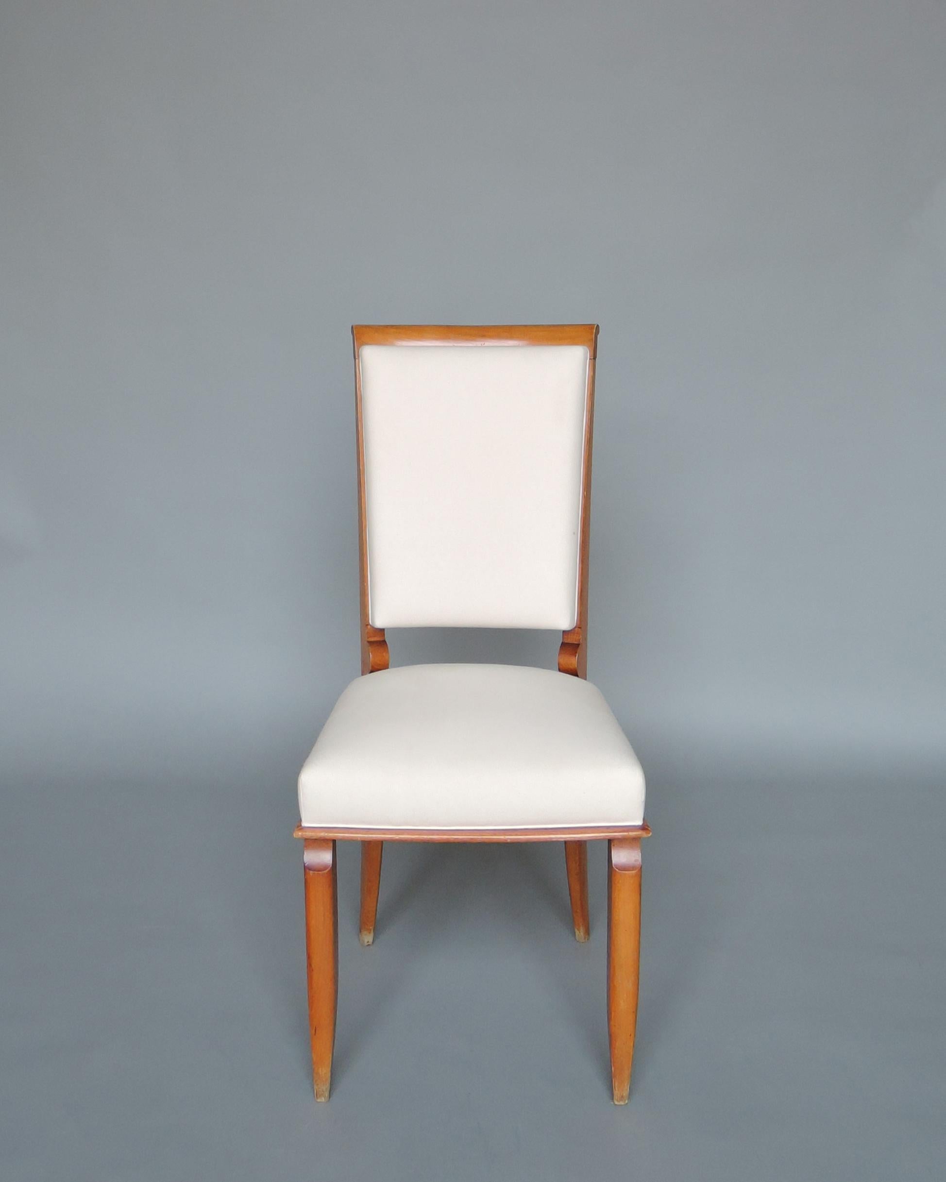 Set of 14 Fine French Art Deco Dining Chairs In Good Condition For Sale In Long Island City, NY