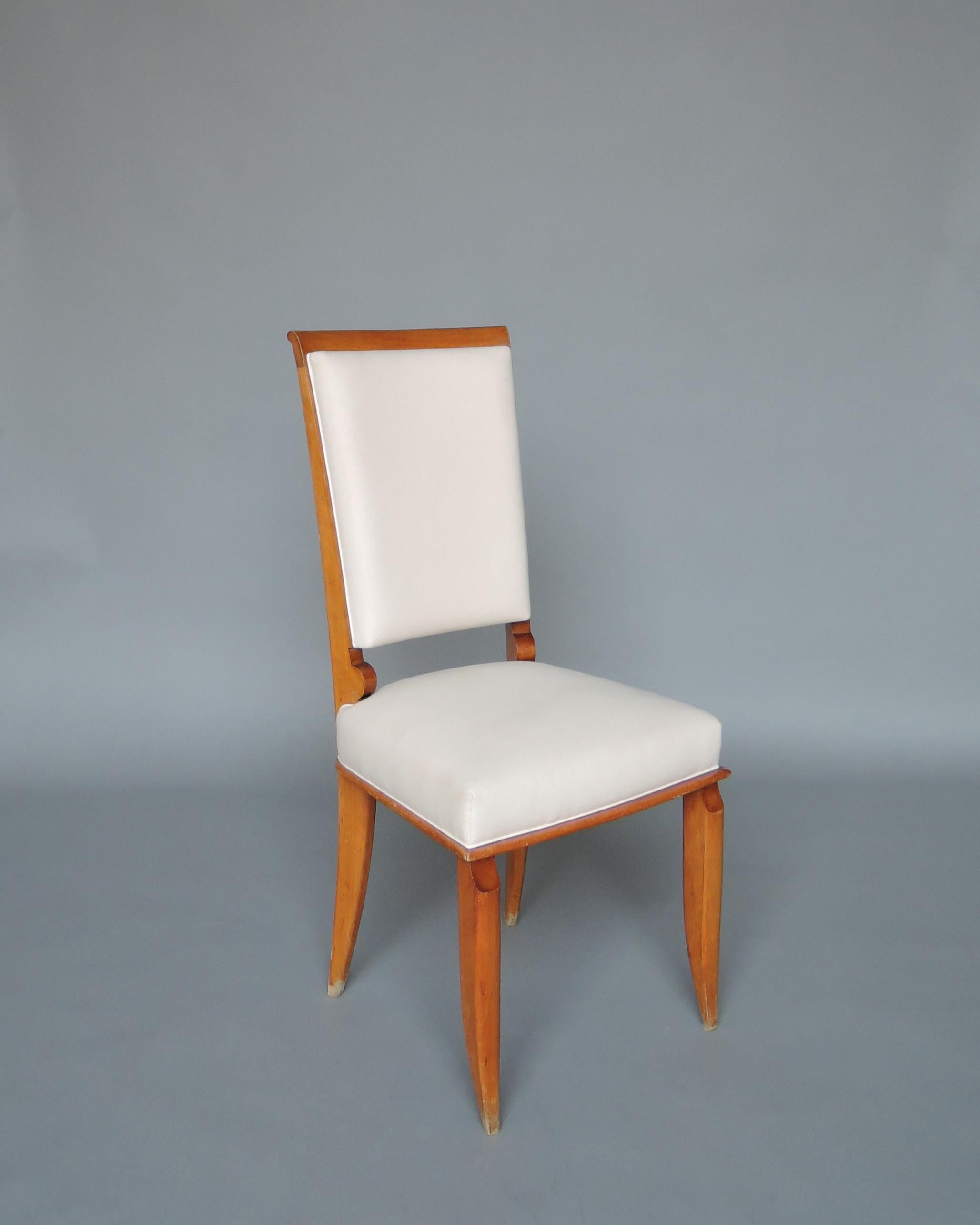 Mid-20th Century Set of 14 Fine French Art Deco Dining Chairs For Sale