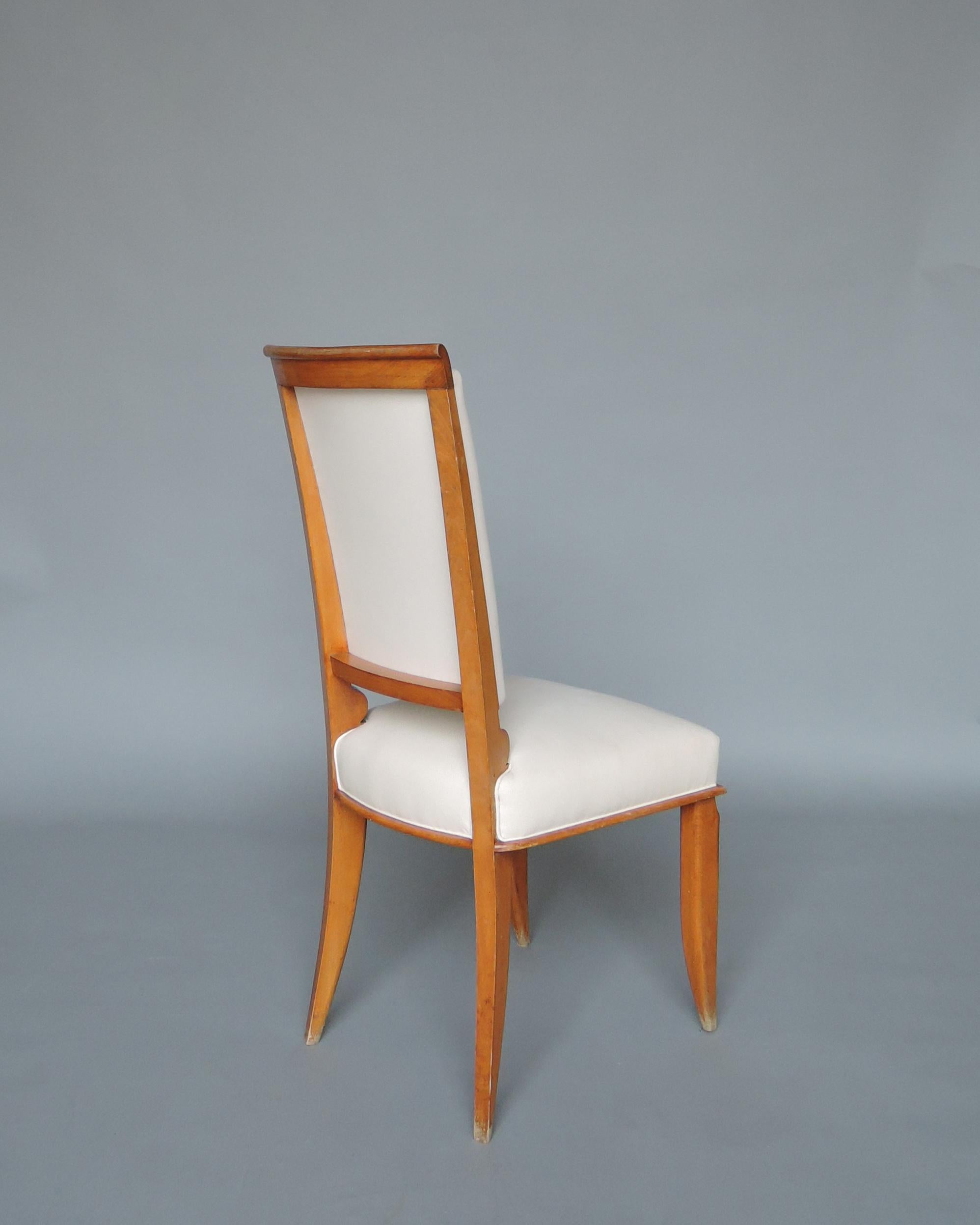 Set of 14 Fine French Art Deco Dining Chairs For Sale 1