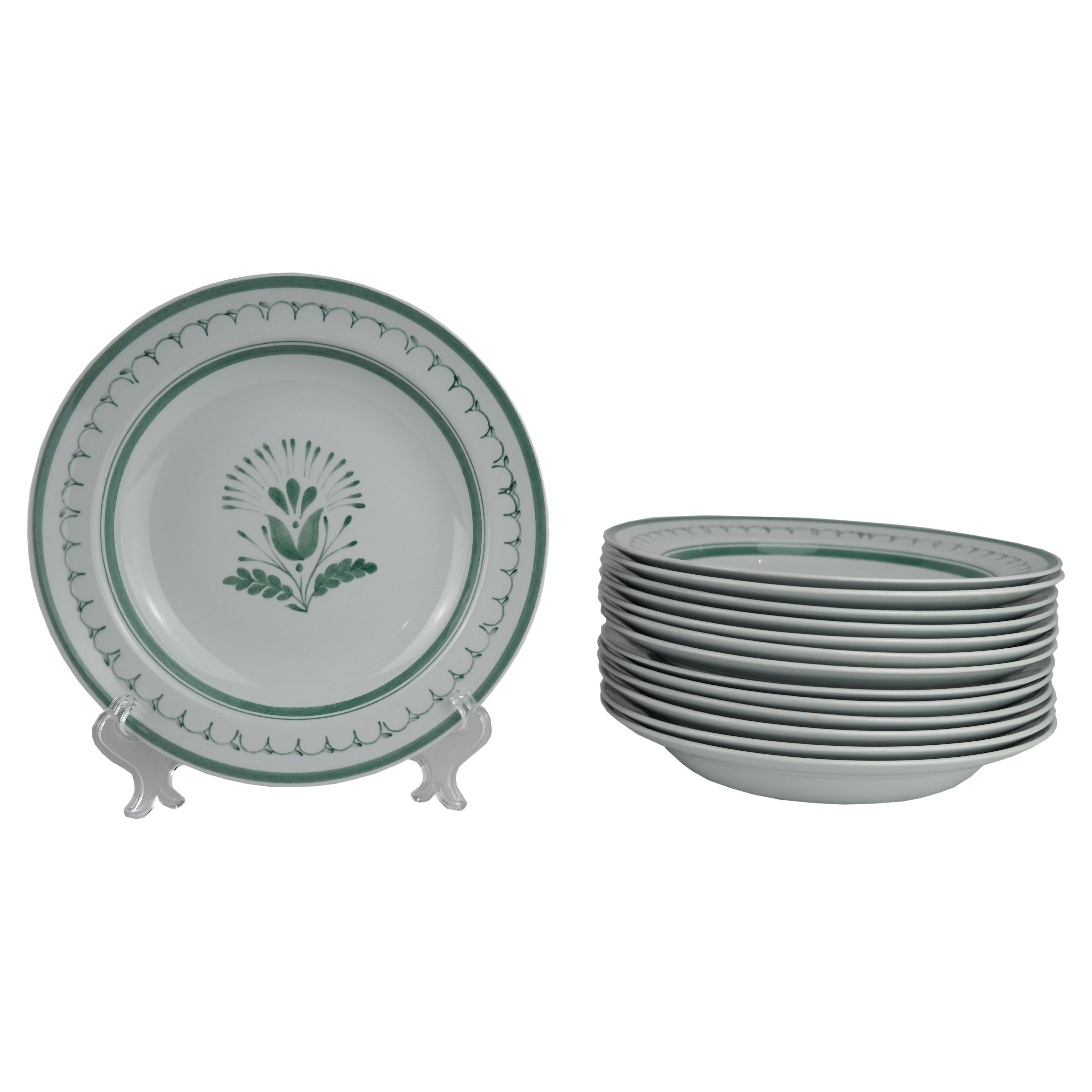 Set di 14 piatti da portata con cardo verde, Arabia of Finland