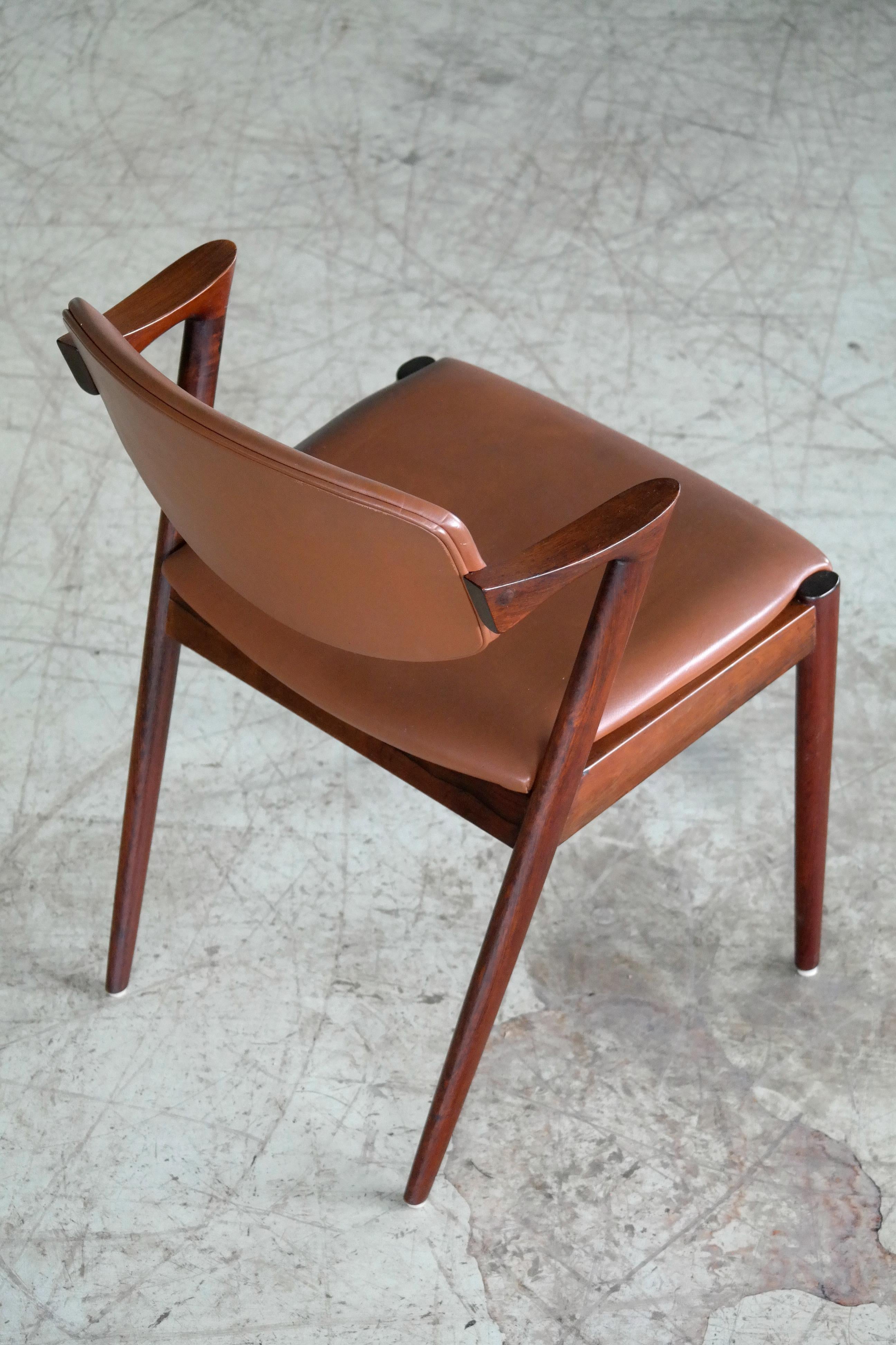 Teak Set of 14 Kai Kristiansen Model 42 Rosewood Dining Chairs for Schou Andersen