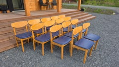 Set of 14 Lasse Ollinkari dining chairs for Aarne Ervi Architect's office.