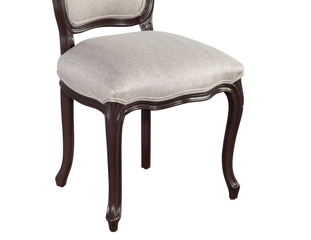 Set of 14 Louis XIV Style Dining Chairs in Solid Lacquer Finish 5