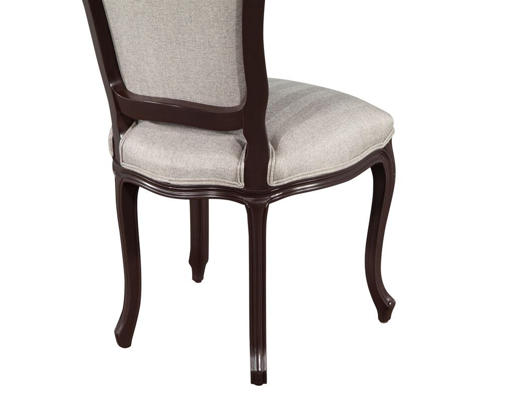 Set of 14 Louis XIV Style Dining Chairs in Solid Lacquer Finish 13
