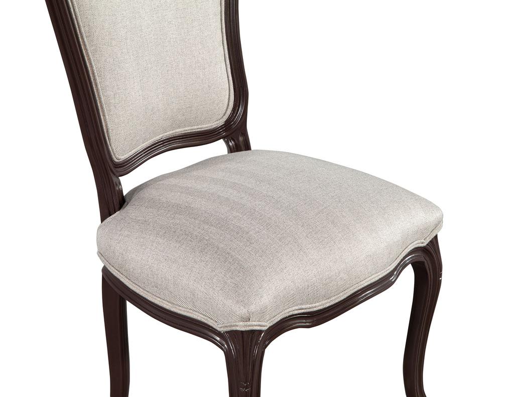 Set of 14 Louis XIV Style Dining Chairs in Solid Lacquer Finish 14