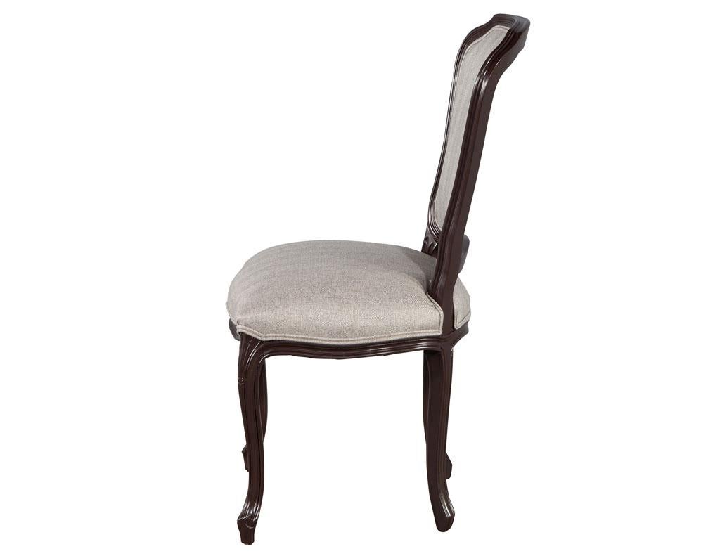Set of 14 Louis XIV Style Dining Chairs in Solid Lacquer Finish 2