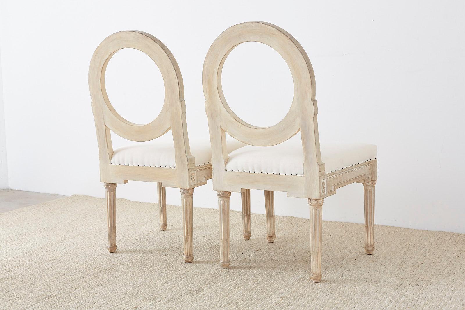 Set of Six Louis XVI Gustavian Style Dining Chairs 9