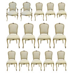 Set of 14 Maison Jansen Swedish Style Dining Chairs