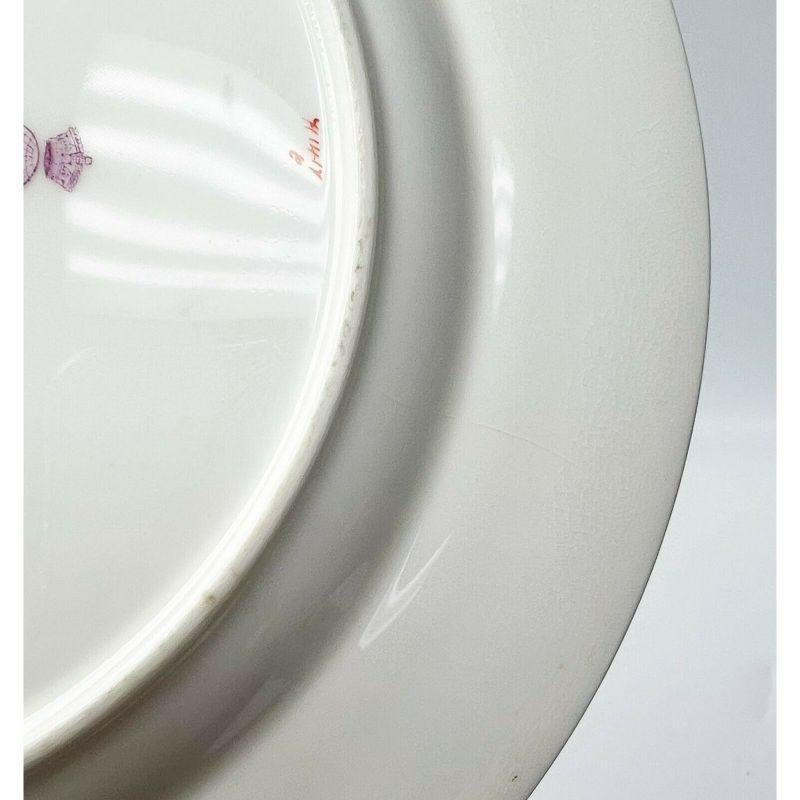 Set of 14 Minton England Gilt Porcelain Dinner Plates in 6