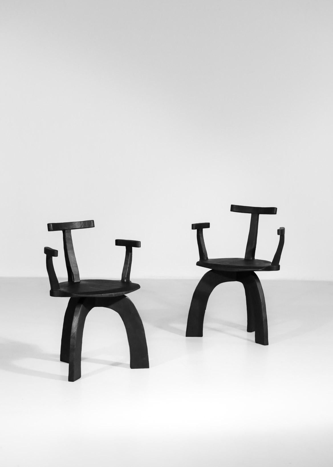 set of 14 armchairs.

We are pleased to present our new collaboration with Vincent cabinetmaker.
Sculptural design, comfy and robust, each piece is unique.
Entirely handcrafted by Vincent in his own warehouse.
Every pieces are assembled by