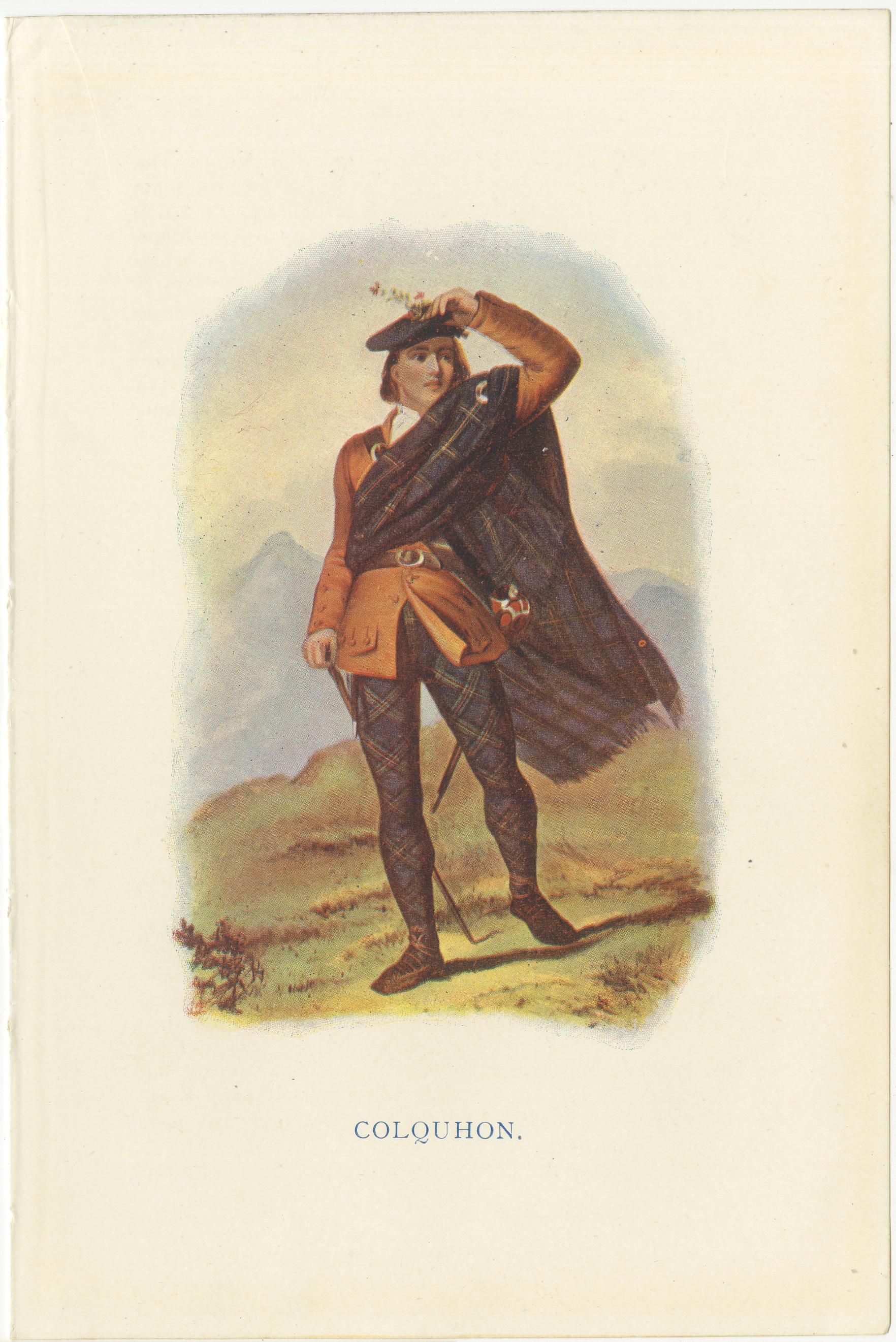 Set of 14 Original Antique Prints of Costumes of the Clans of Scotland For Sale 7