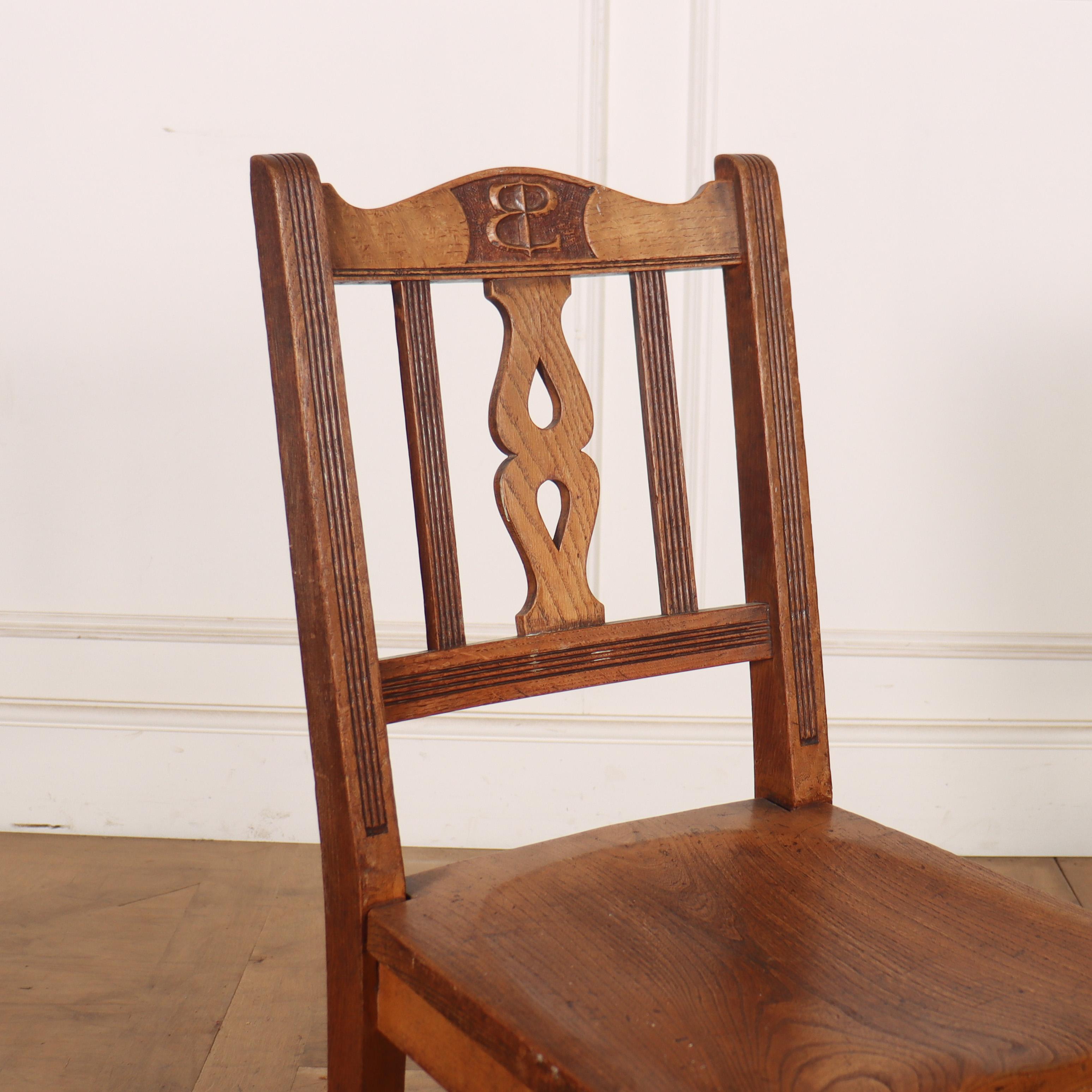 19th Century Set of 14 Scottish Chapel Chairs For Sale