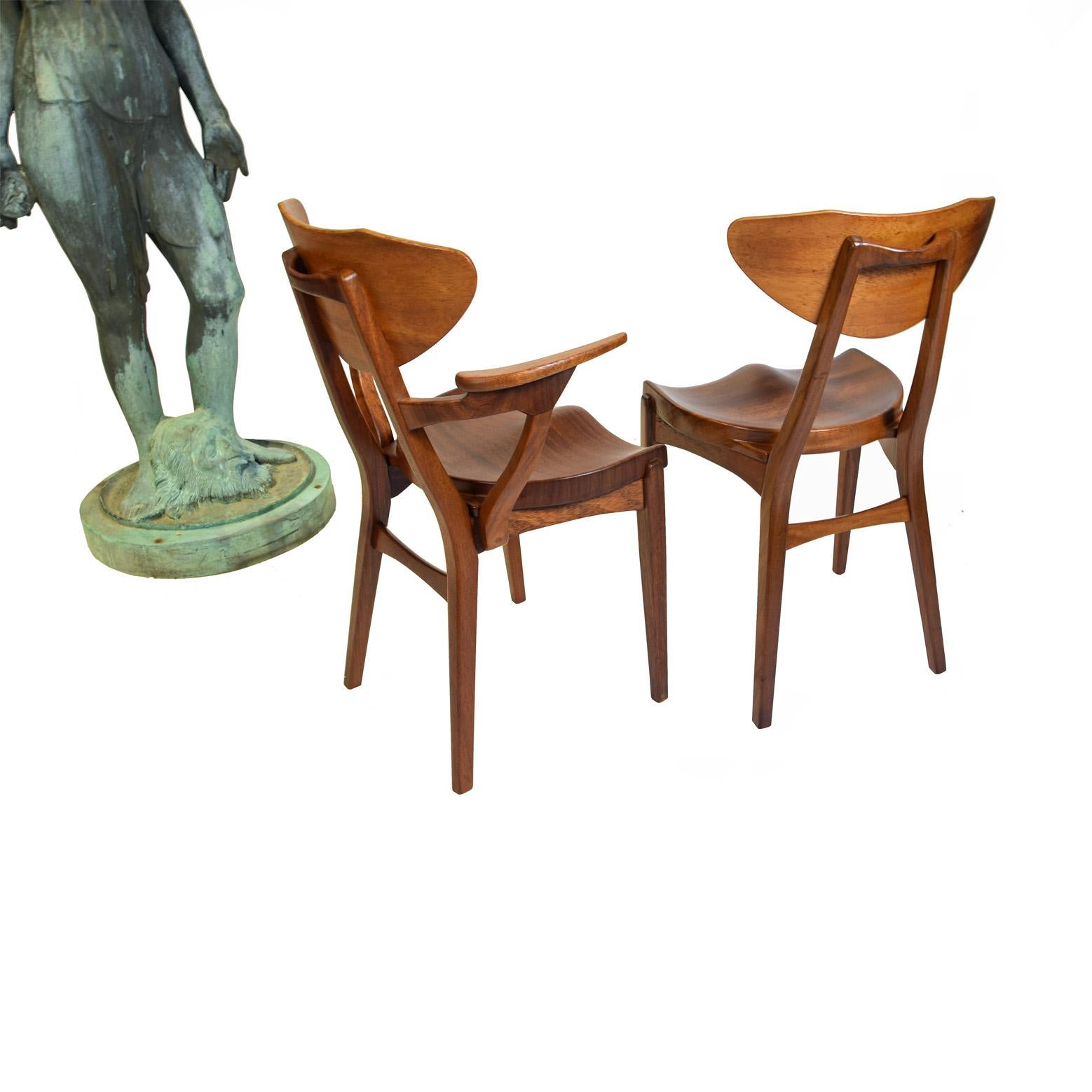 Mid-20th Century Set of 14 Solid Teak Dining Chairs by Richard Jensen & Kjærulff Rasmussen 1950's For Sale