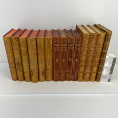 Set of 14 Swedish Vintage Leather-Bound Books, Early 20th Century