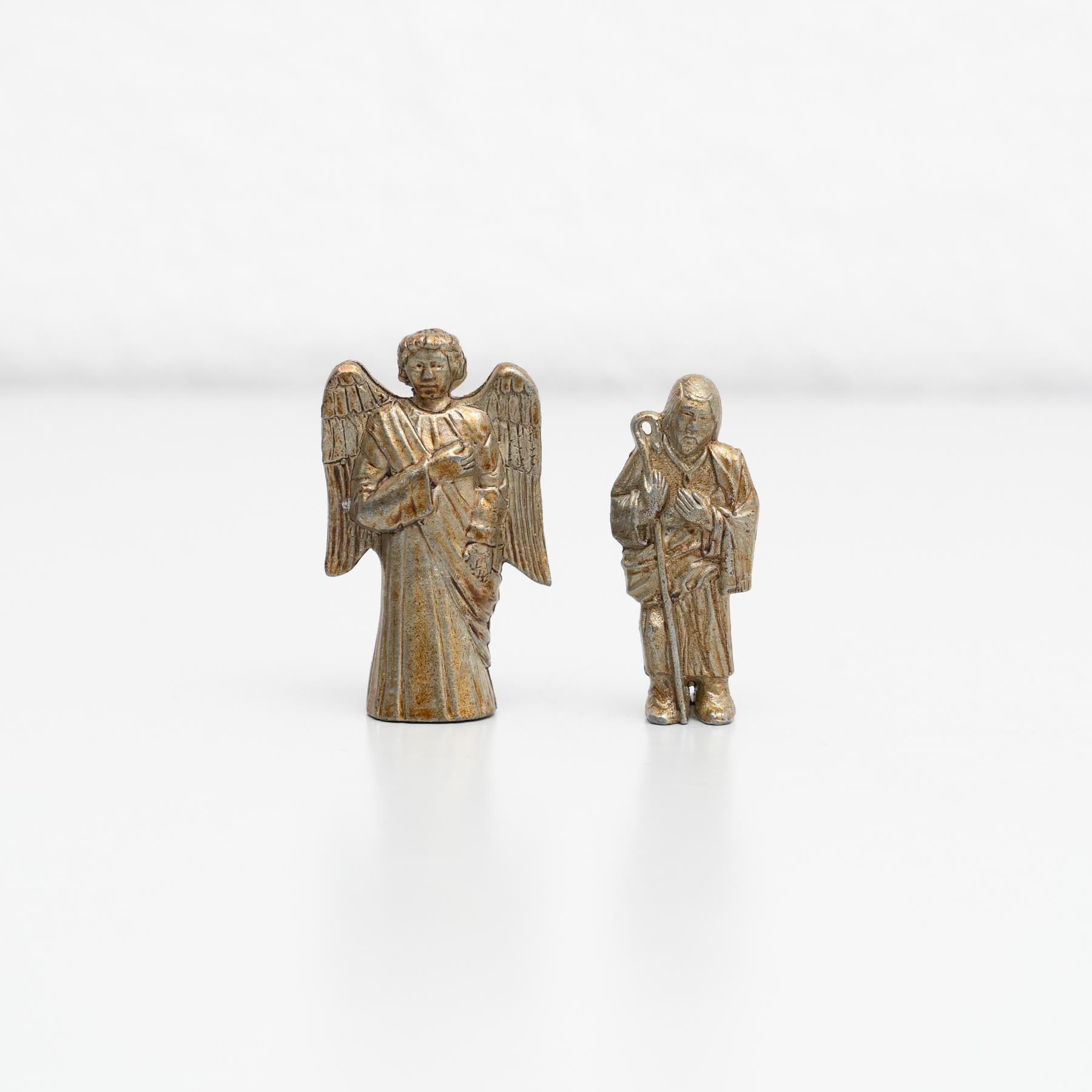 Ensemble de 14 figurines de Noël traditionnelles espagnoles, vers 1950 en vente 2