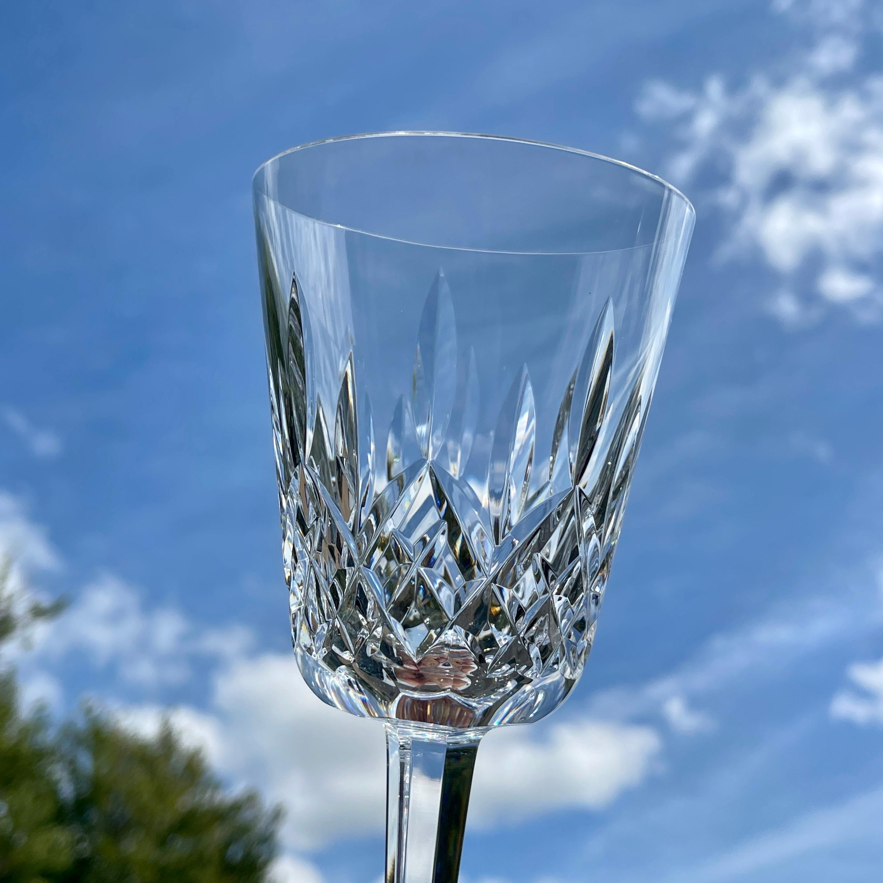 Set of 14 Vintage Lismore Waterford Crystal Goblet Water Wine Glasses, 1990s For Sale 1
