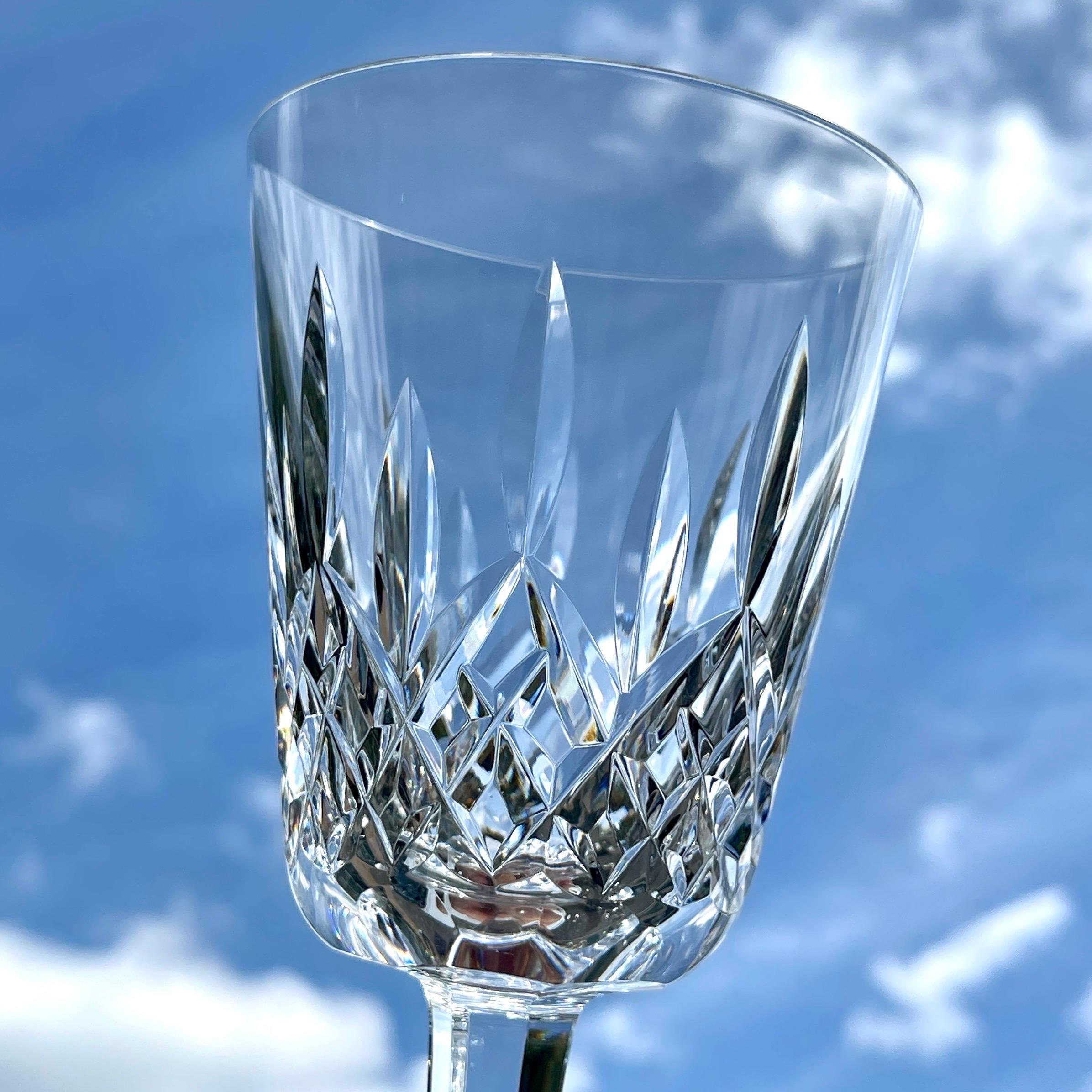 Set of 14 Vintage Lismore Waterford Crystal Goblet Water Wine Glasses, 1990s For Sale 2