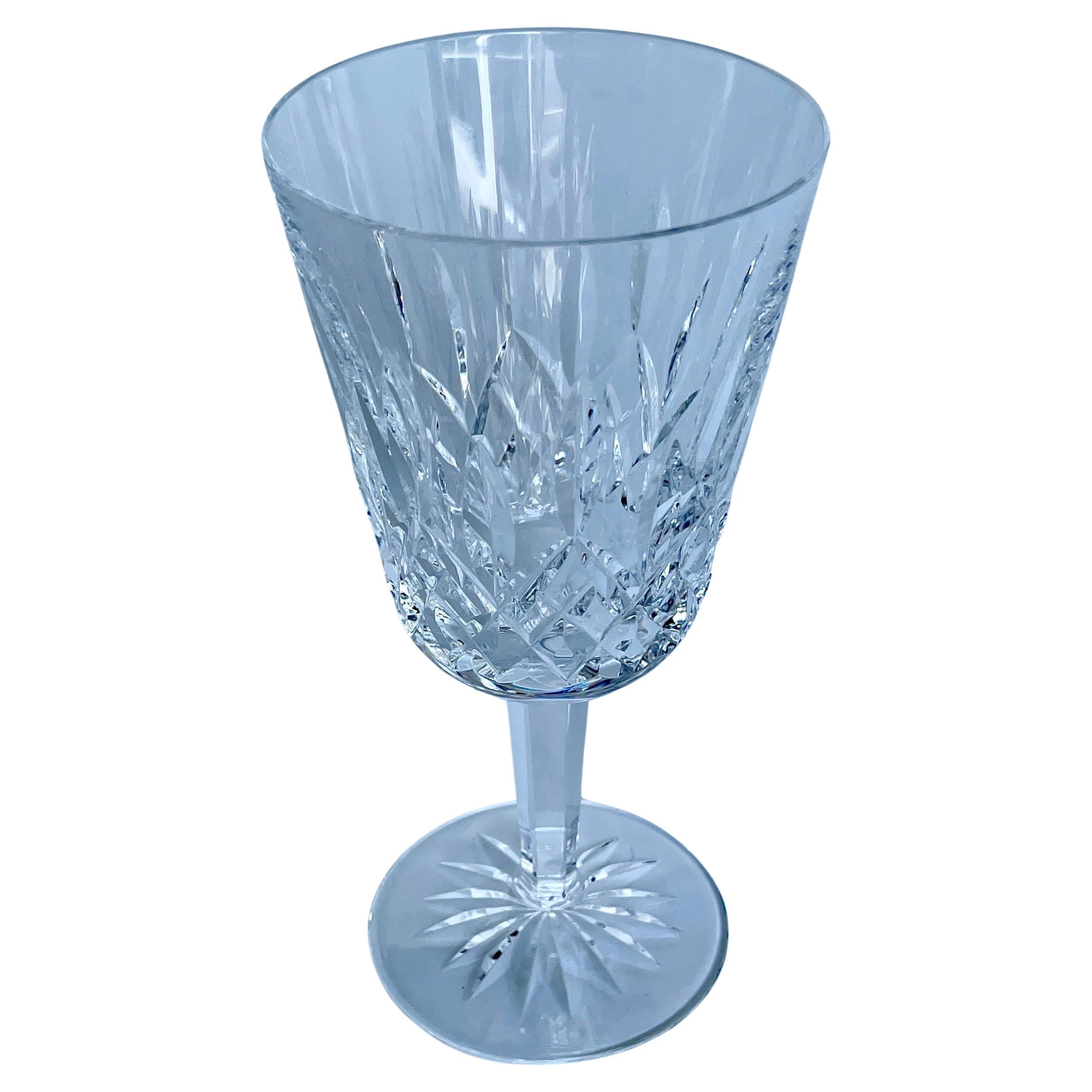 20th Century Set of 14 Vintage Lismore Waterford Crystal Goblet Water Wine Glasses, 1990s For Sale