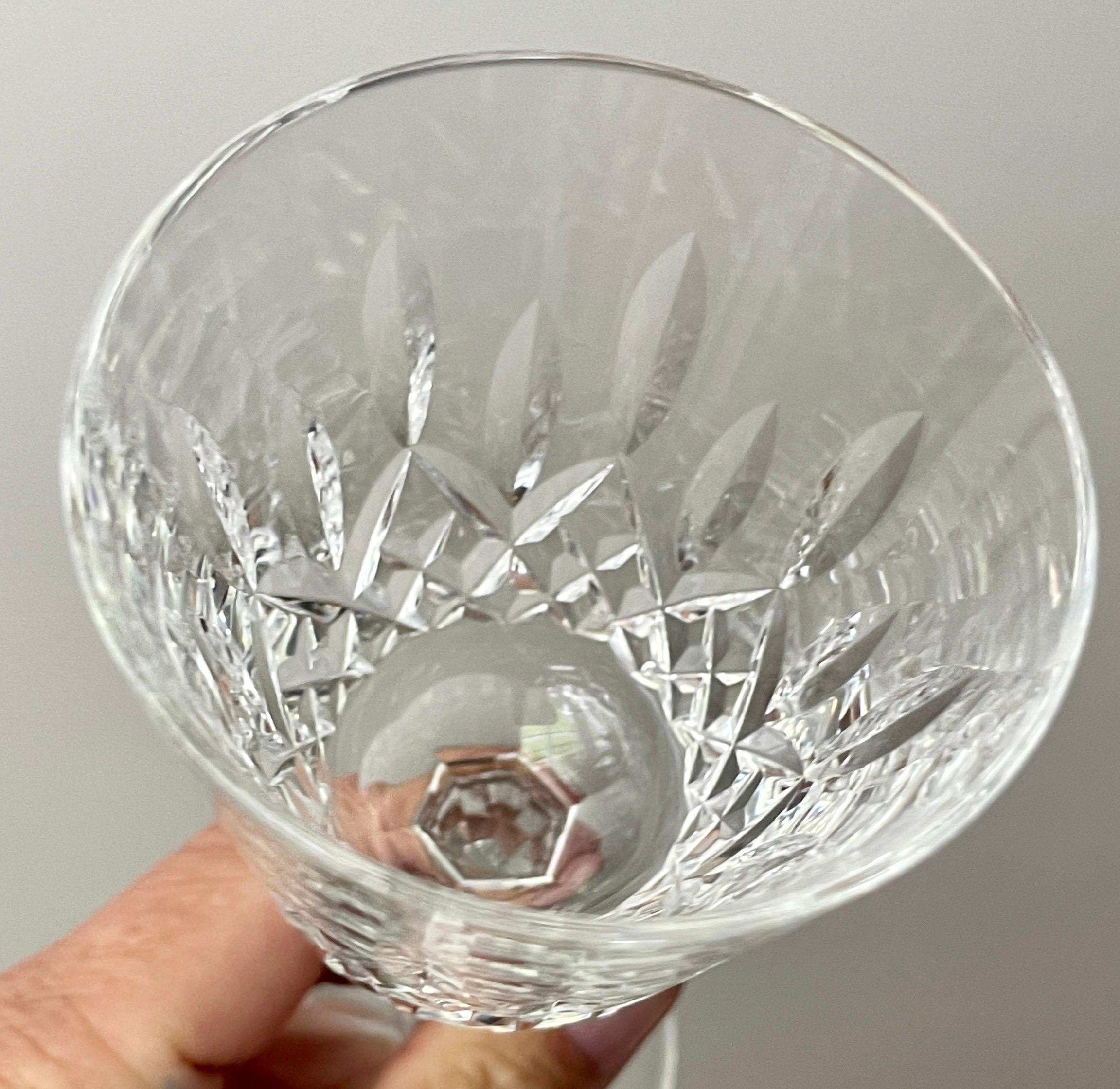 Set of 14 Vintage Lismore Waterford Crystal Wine Glasses, circa 1990s 4