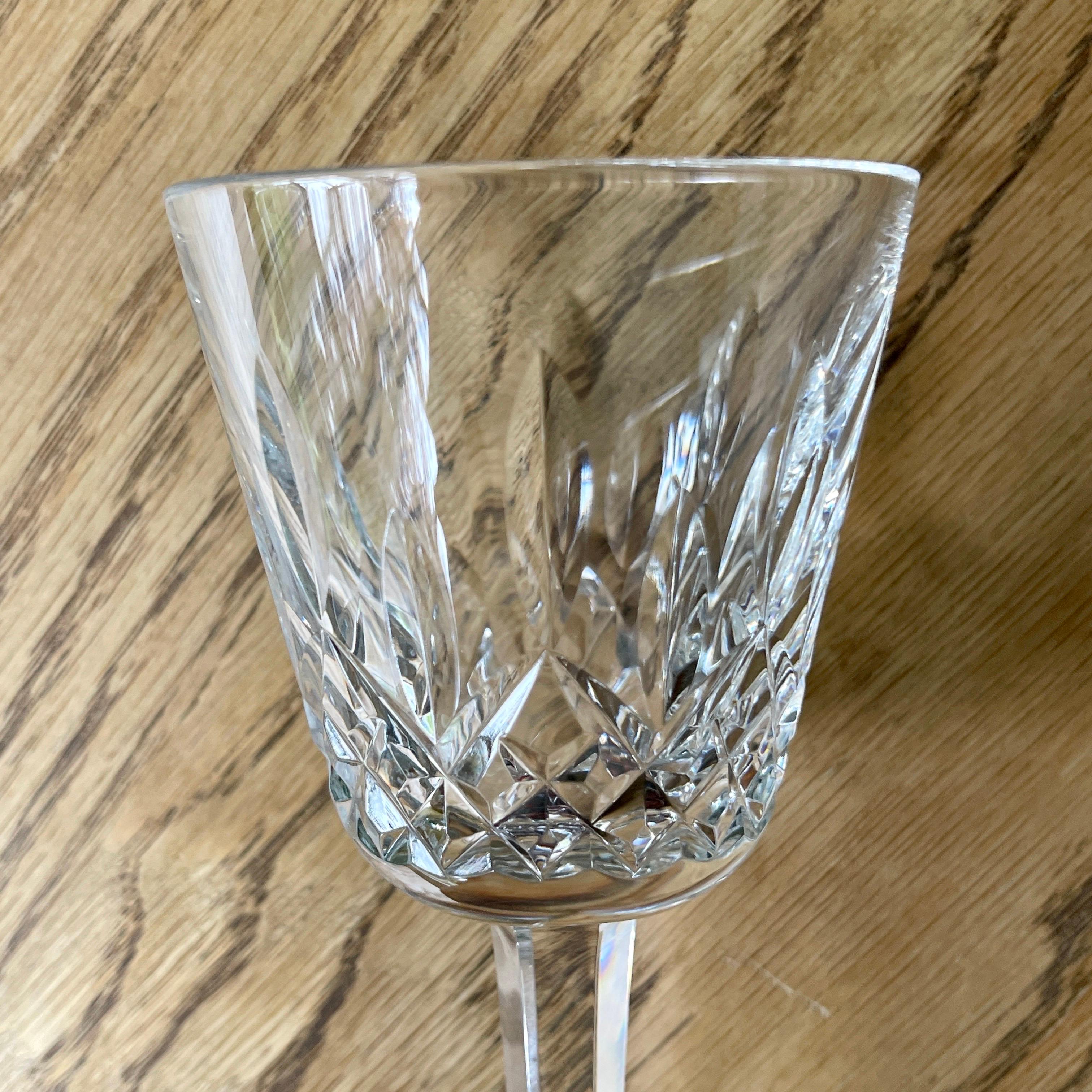 Set of 14 Vintage Lismore Waterford Crystal Wine Glasses, circa 1990s 7