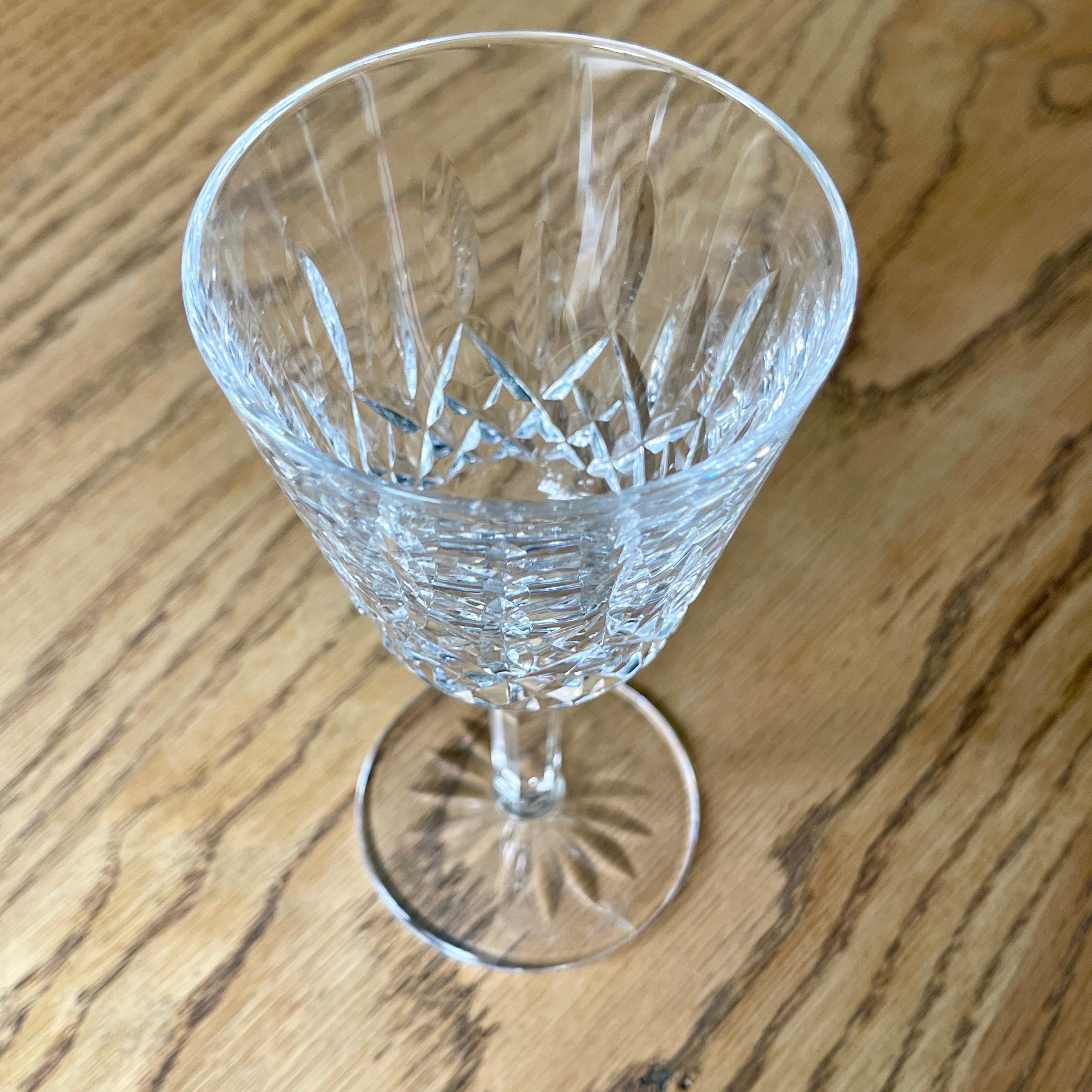 Set of 14 Vintage Lismore Waterford Crystal Wine Glasses, circa 1990s 8