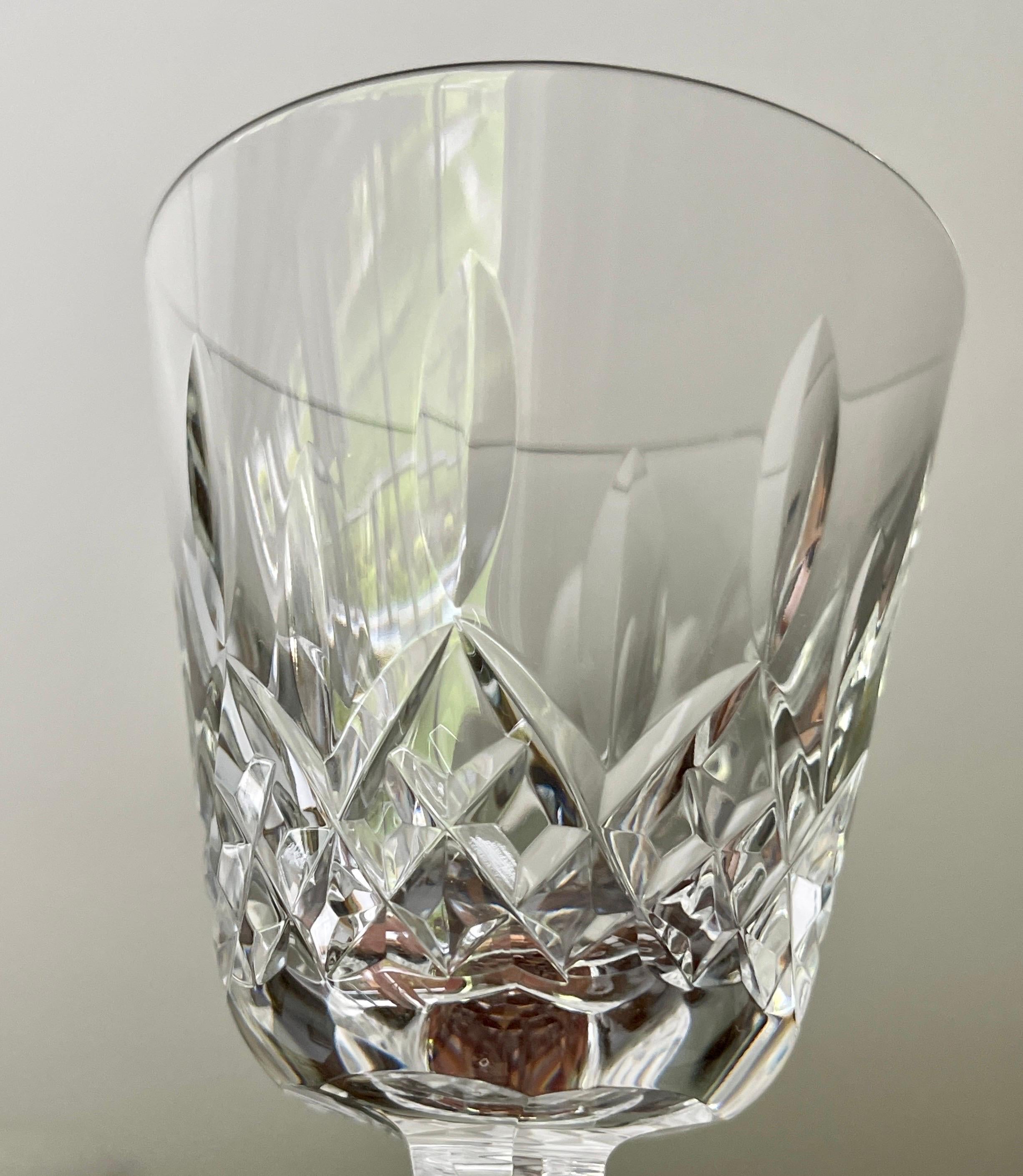 Set of 14 Vintage Lismore Waterford Crystal Wine Glasses, circa 1990s 1