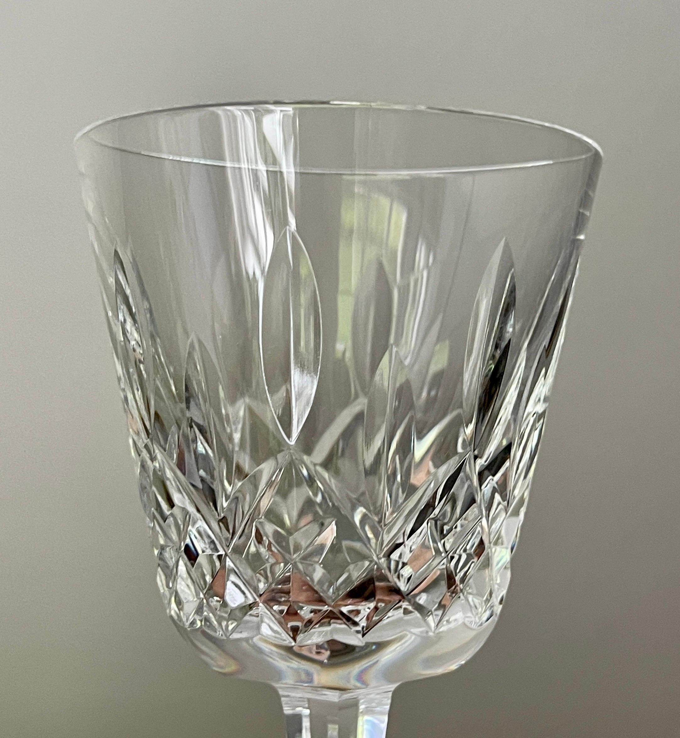 Set of 14 Vintage Lismore Waterford Crystal Wine Glasses, circa 1990s 3
