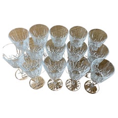 Set of 14 Retro Lismore Waterford Crystal Wine Glasses, circa 1990s