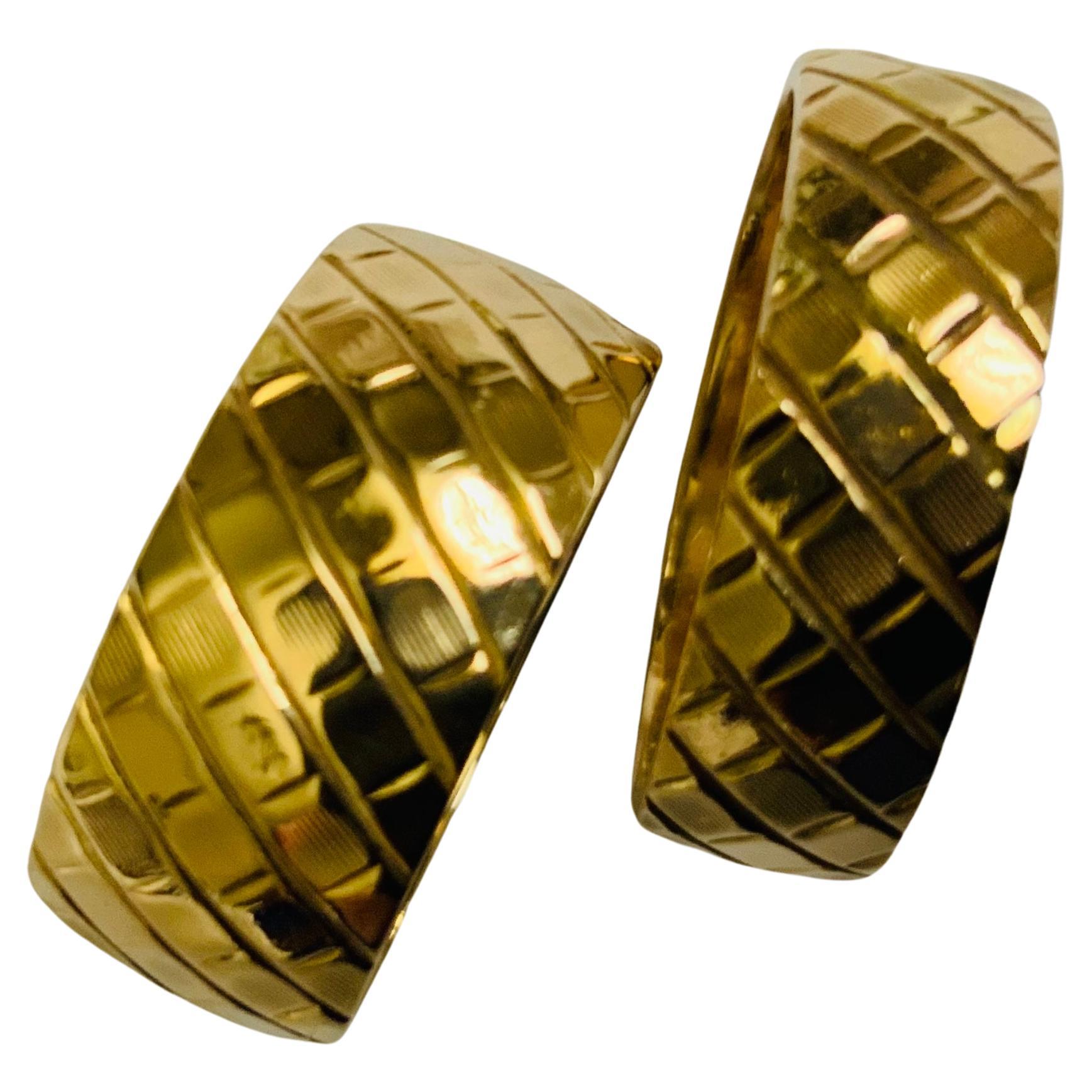 Set Of 14K Yellow Gold Band Wedding Rings