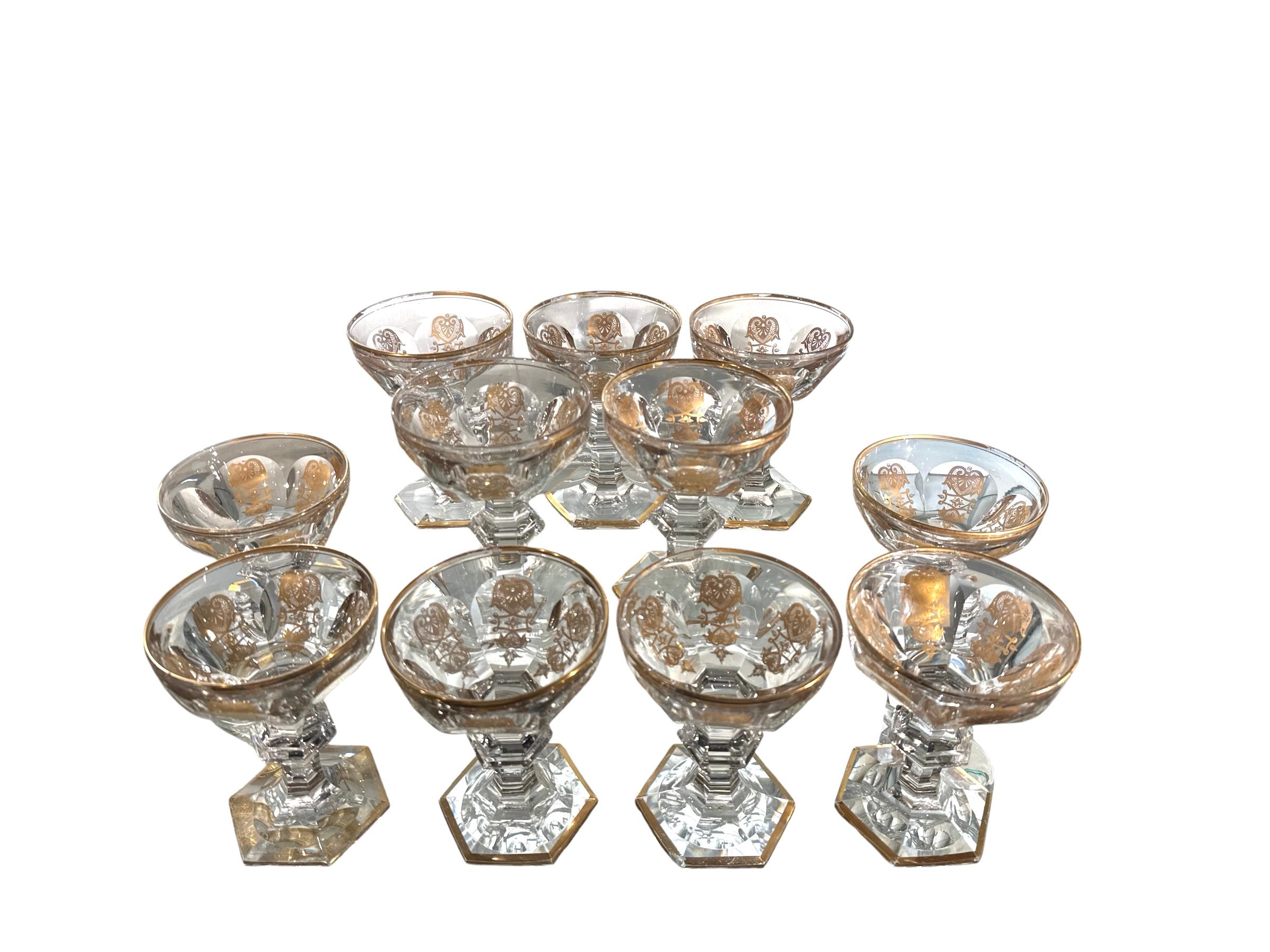 Indulge in the pinnacle of luxury and craftsmanship with the Set of 14PC Baccarat Crystal Harcourt Empire Decanters and Champagne Glasses. This exquisite collection from Baccarat, known for its unparalleled crystal artistry.
Champagne Glass