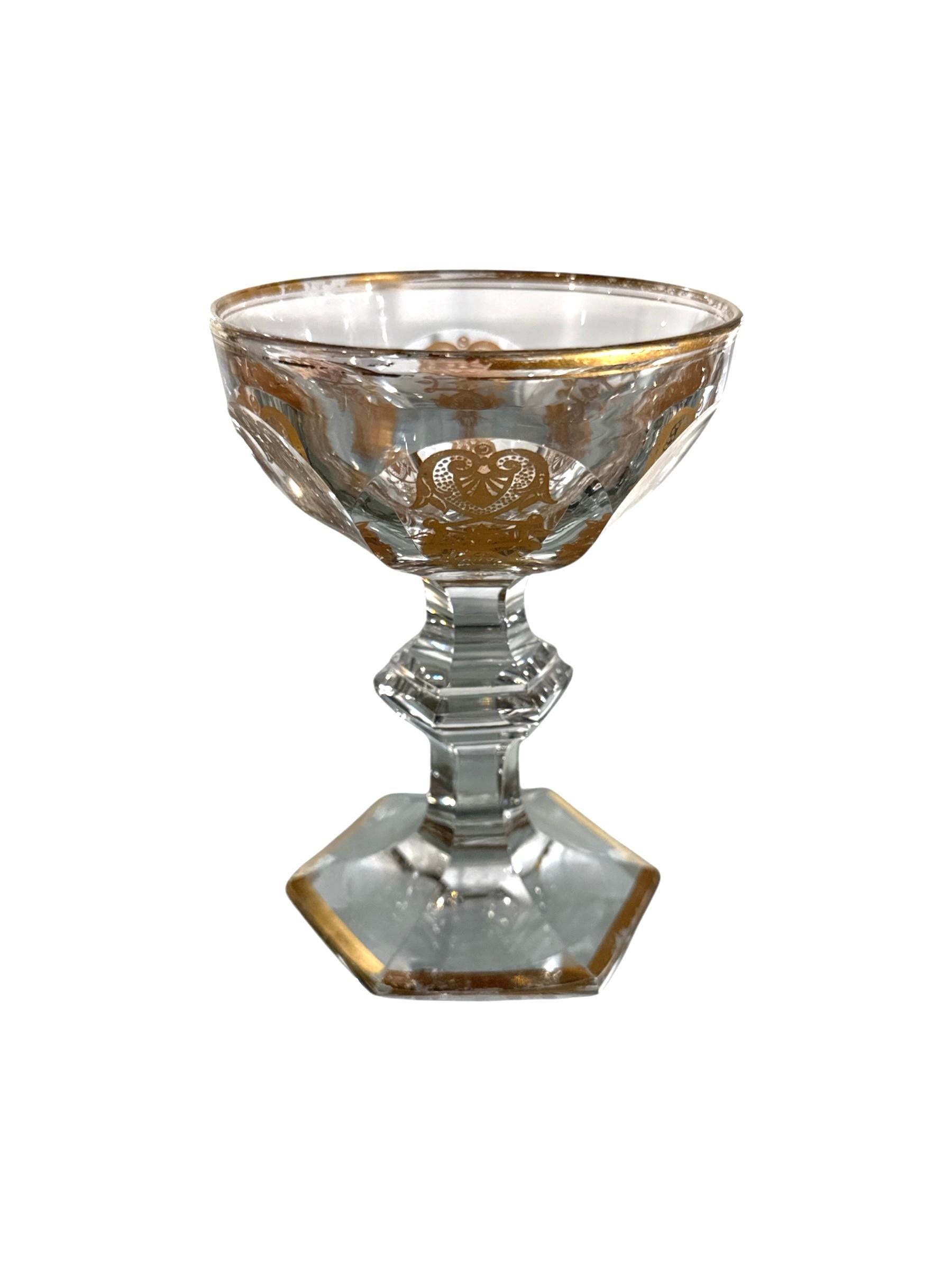 Set of 14pc Baccarat Crystal Harcourt Empire Decanters and Champagne Glasses In Good Condition In Pasadena, CA