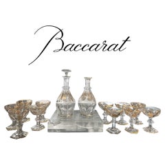 Juego de 14 Decantadores y Copas de Champán Imperio Harcourt de Cristal de Baccarat