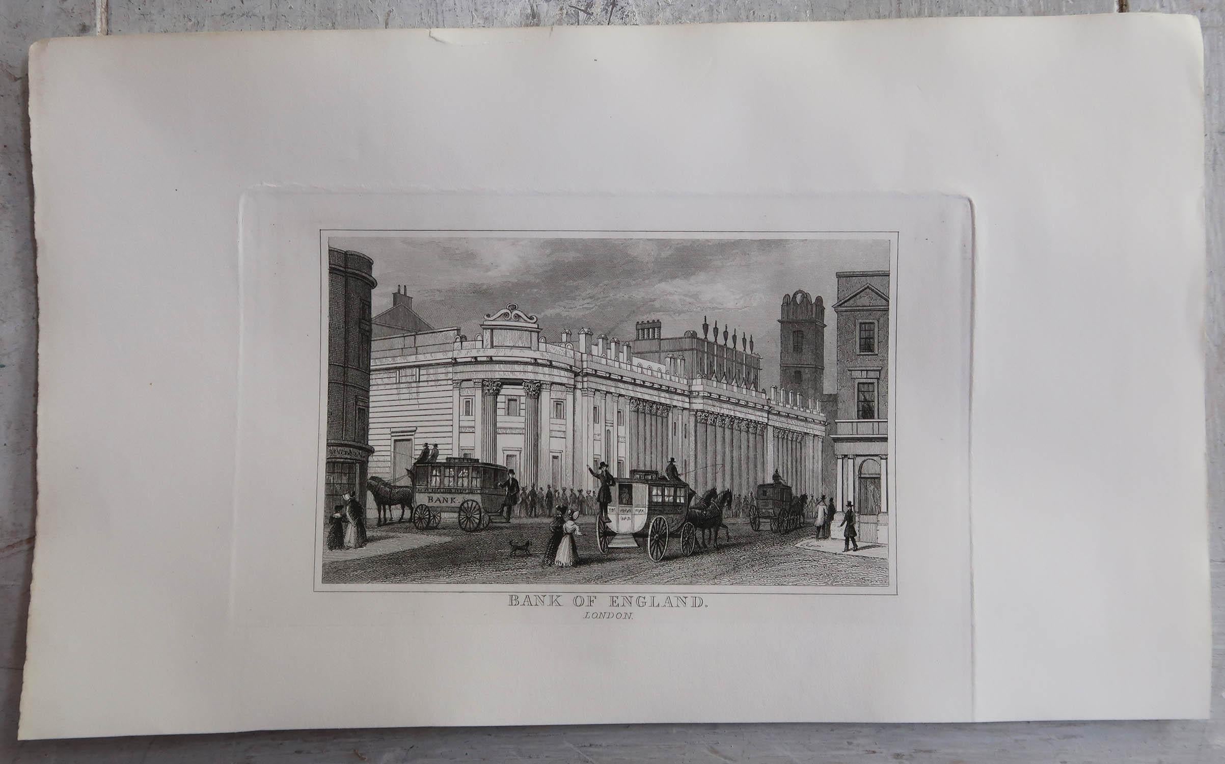 Satz von 15 antiken Architekturdrucken, Londoner Gebäude, um 1840 im Angebot 6