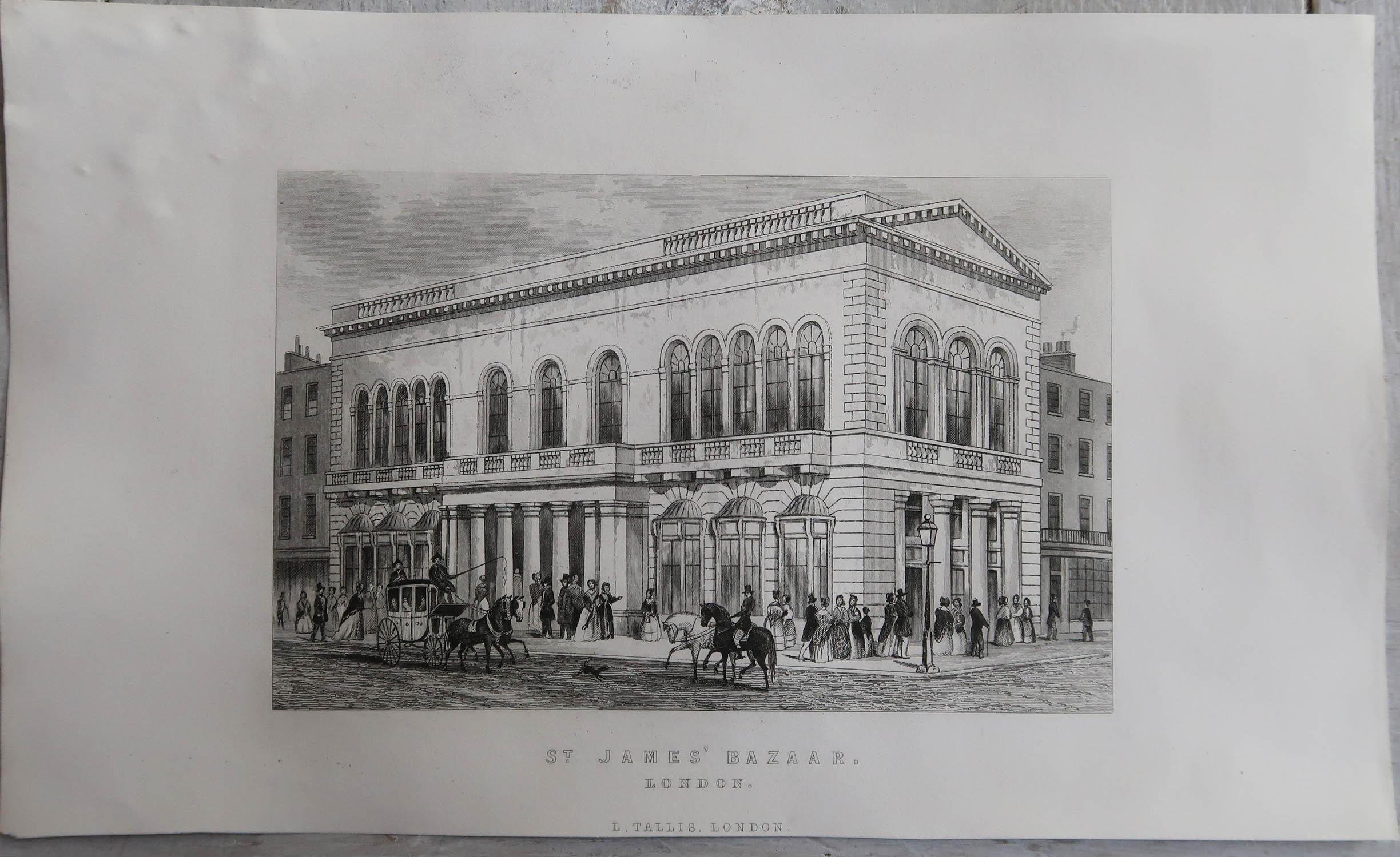 Satz von 15 antiken Architekturdrucken, Londoner Gebäude, um 1840 im Angebot 7