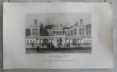 Set of 15 Antique Architectural Prints, London Buildings, circa 1840