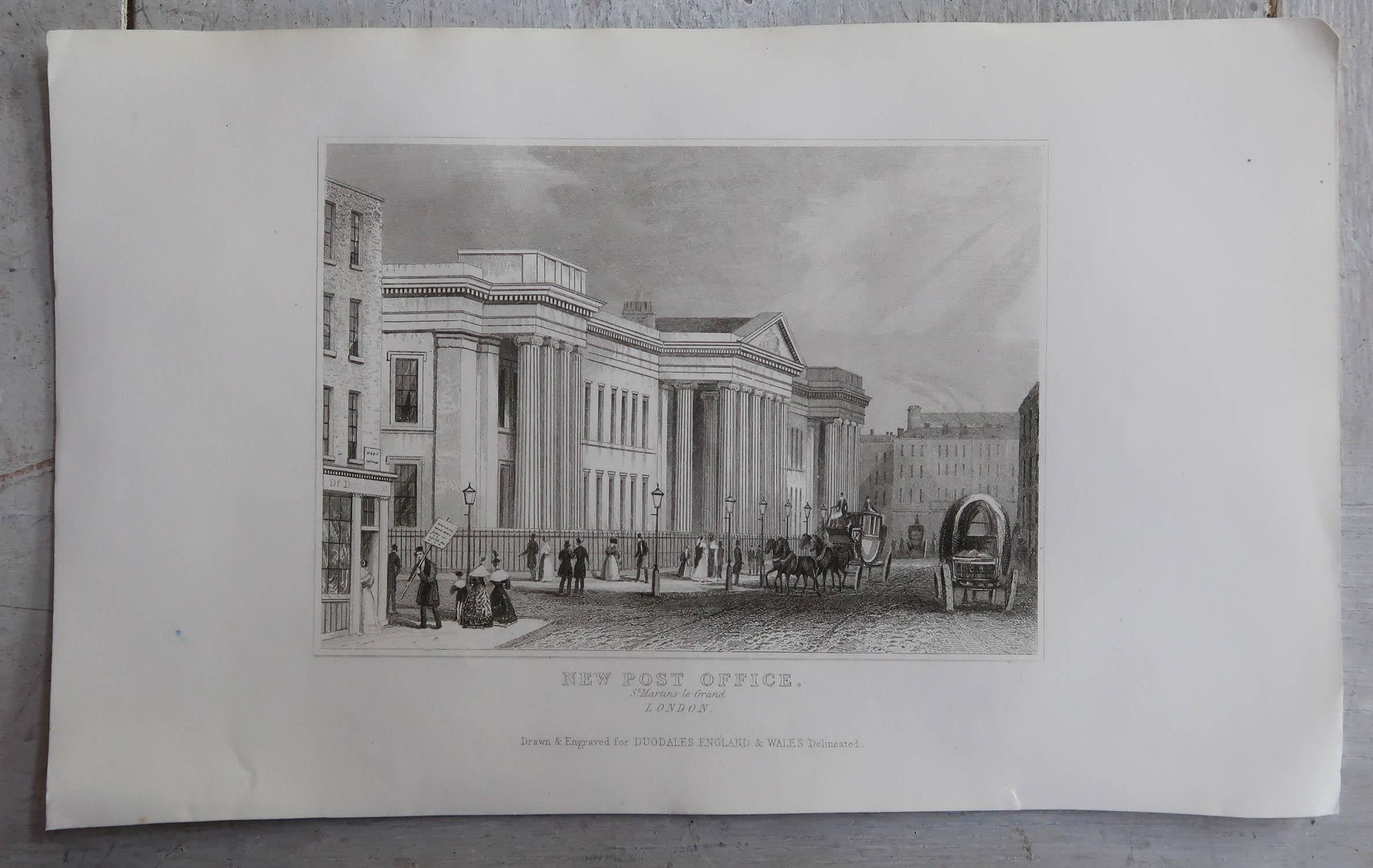 Satz von 15 antiken Architekturdrucken, Londoner Gebäude, um 1840 im Zustand „Gut“ im Angebot in St Annes, Lancashire