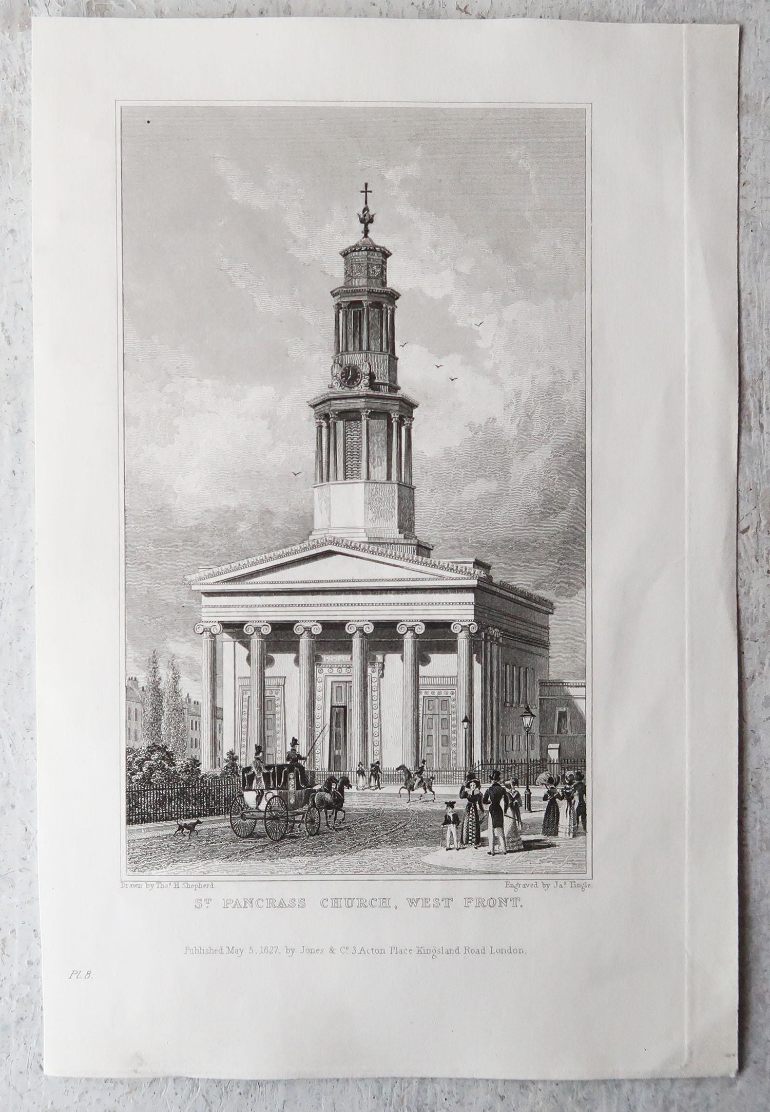 Great set of prints of London Churches

Steel engravings after drawings by Thomas Shepherd

Published by Jones & Co. 1828

Unframed.





 