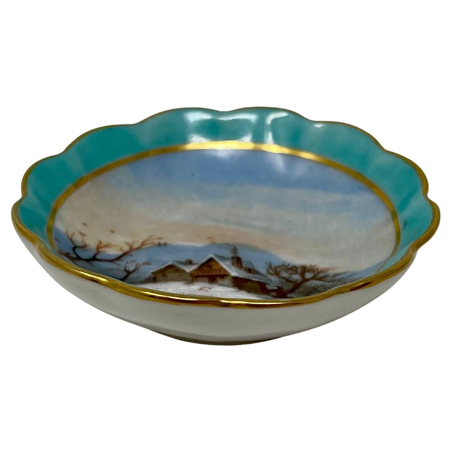 Ensemble de 15 poissons anciens continentaux en porcelaine bleu aqua et or, vers 1890. en vente 6