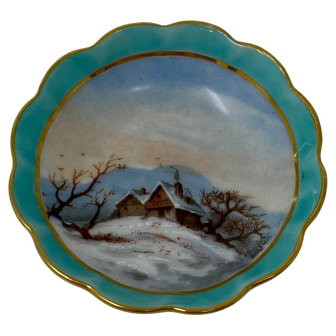 Ensemble de 15 poissons anciens continentaux en porcelaine bleu aqua et or, vers 1890. en vente 7