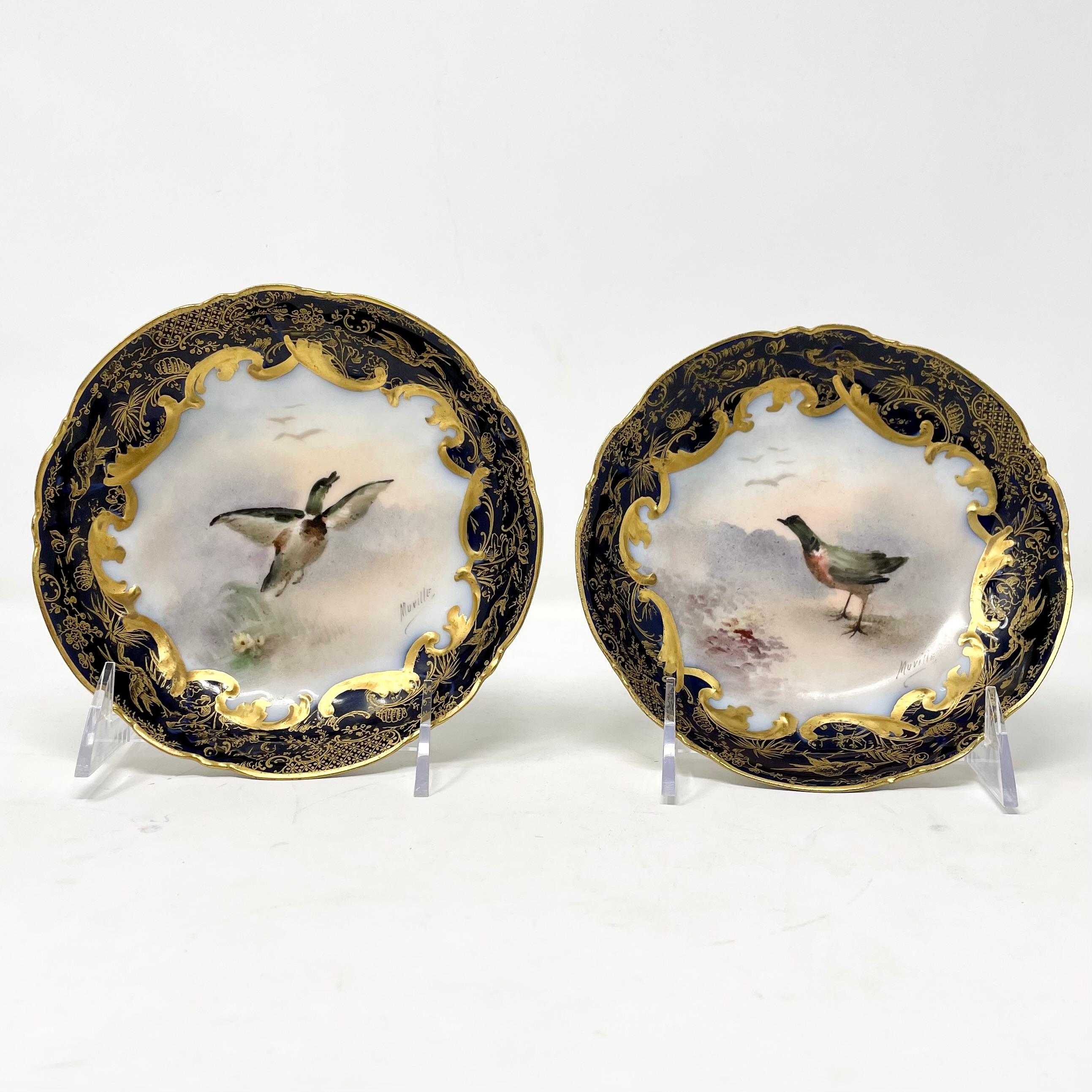 20th Century Set of 15 Antique French Hand-Painted Limoges Porcelain Games Set, circa 1900