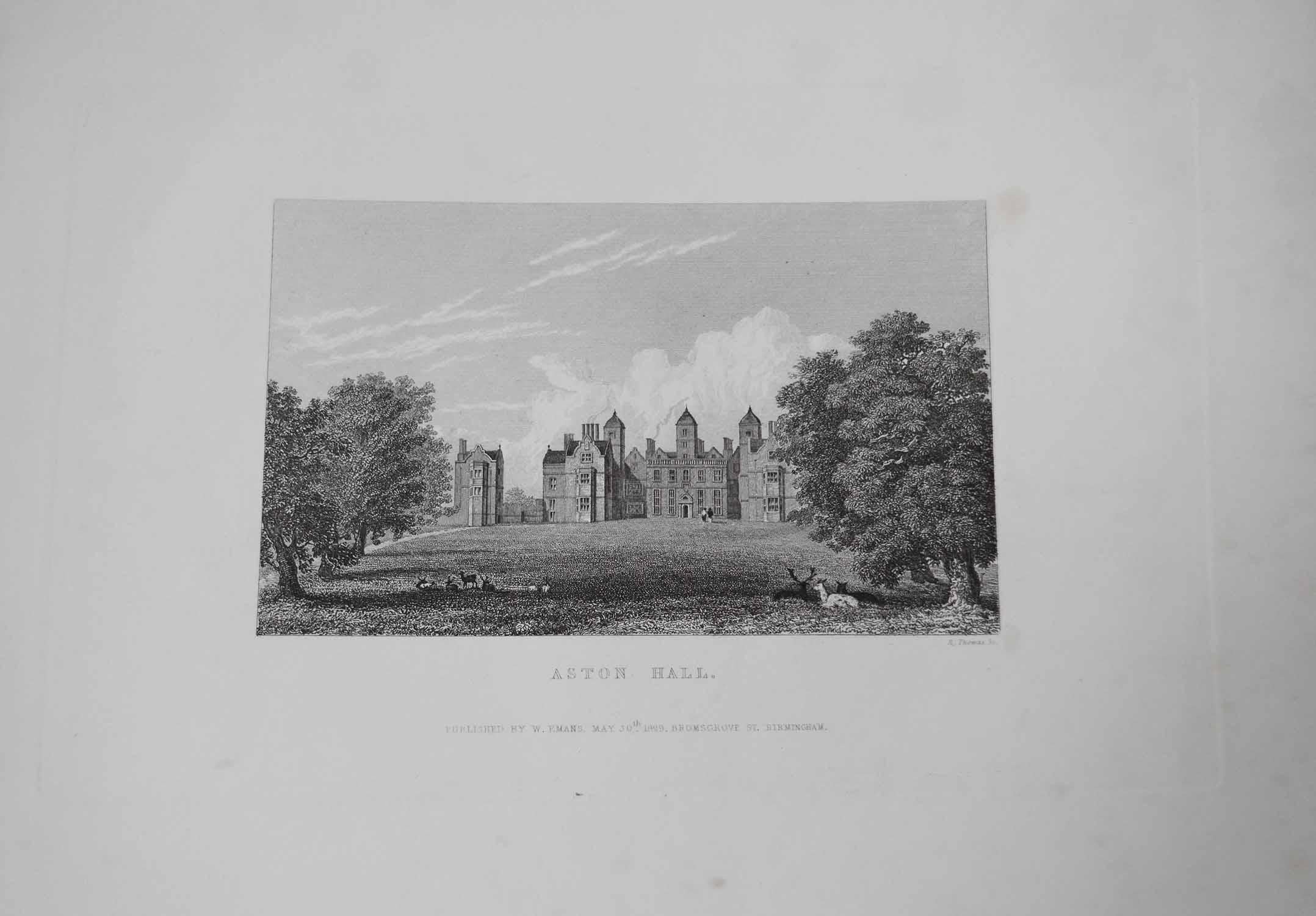 Set of 15 Antique Prints of English Country Houses and Gardens, 1829 6