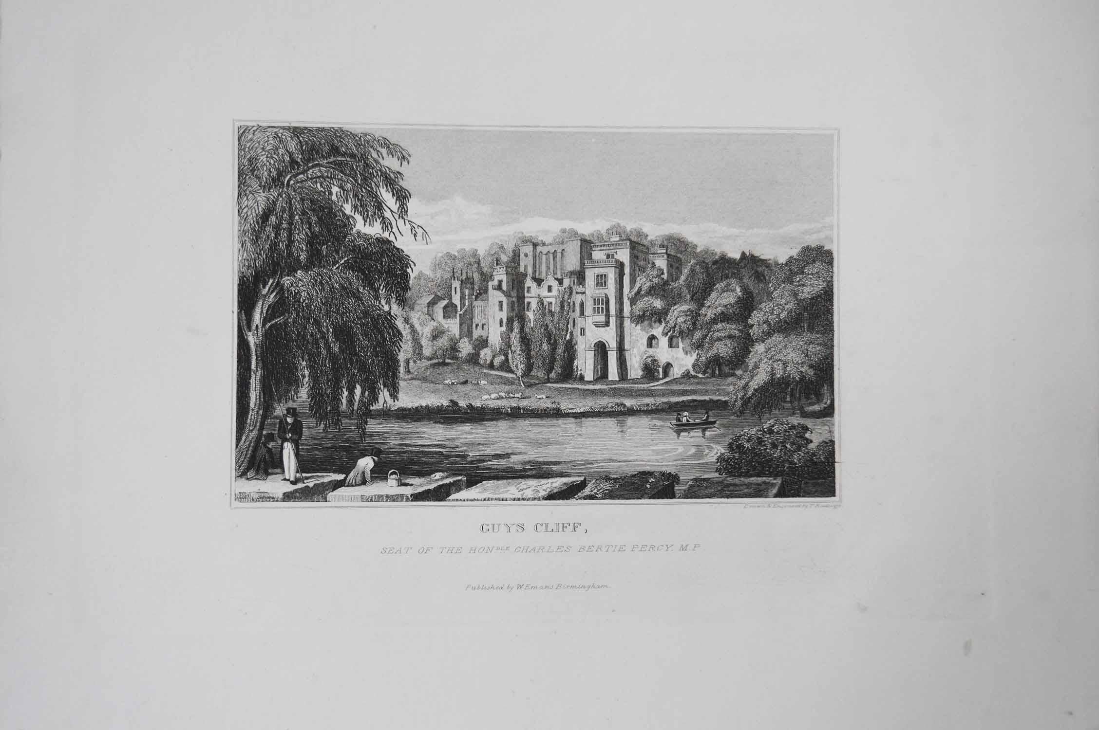 Set of 15 Antique Prints of English Country Houses and Gardens, 1829 7