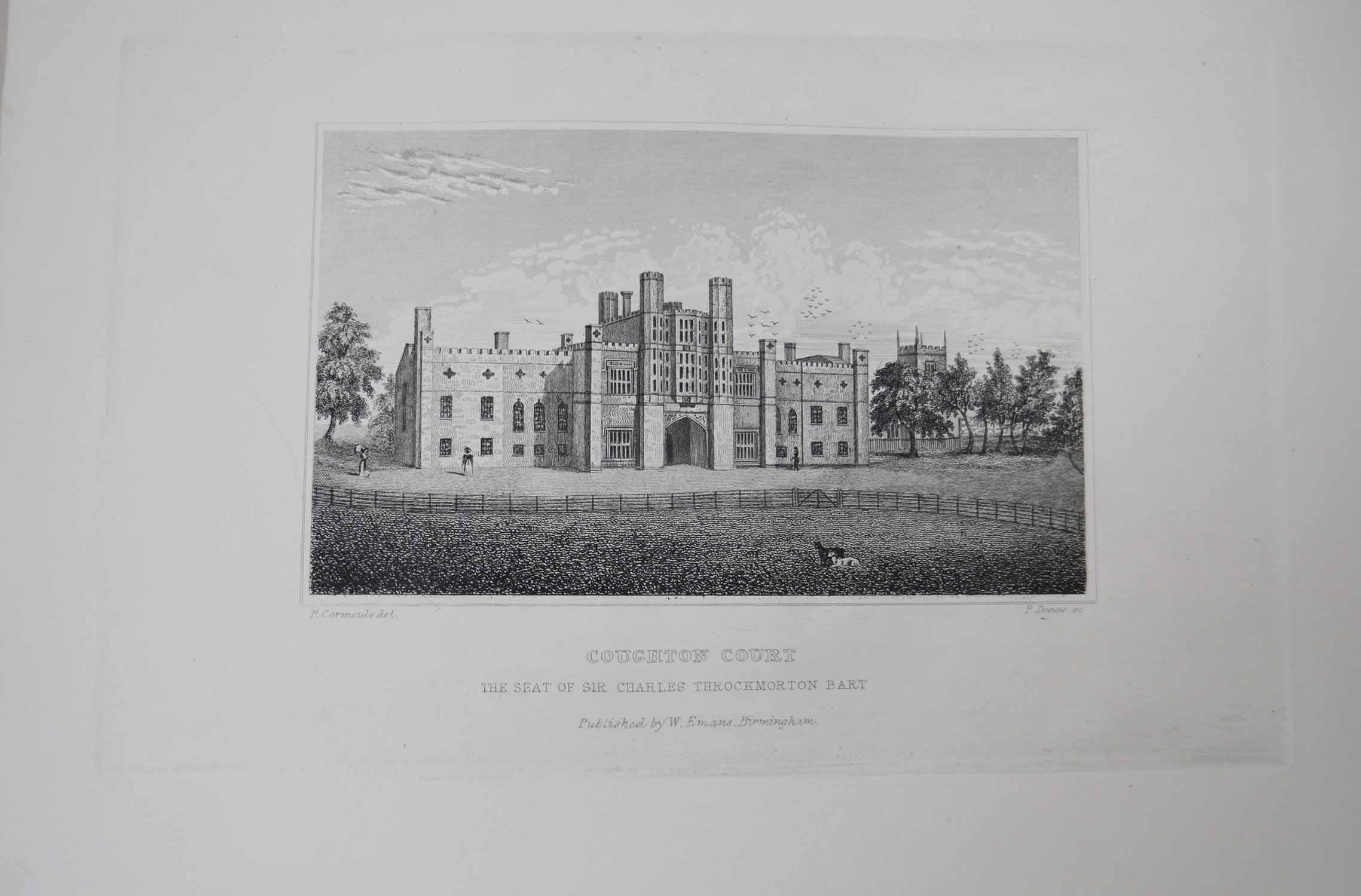 Set of 15 Antique Prints of English Country Houses and Gardens, 1829 9