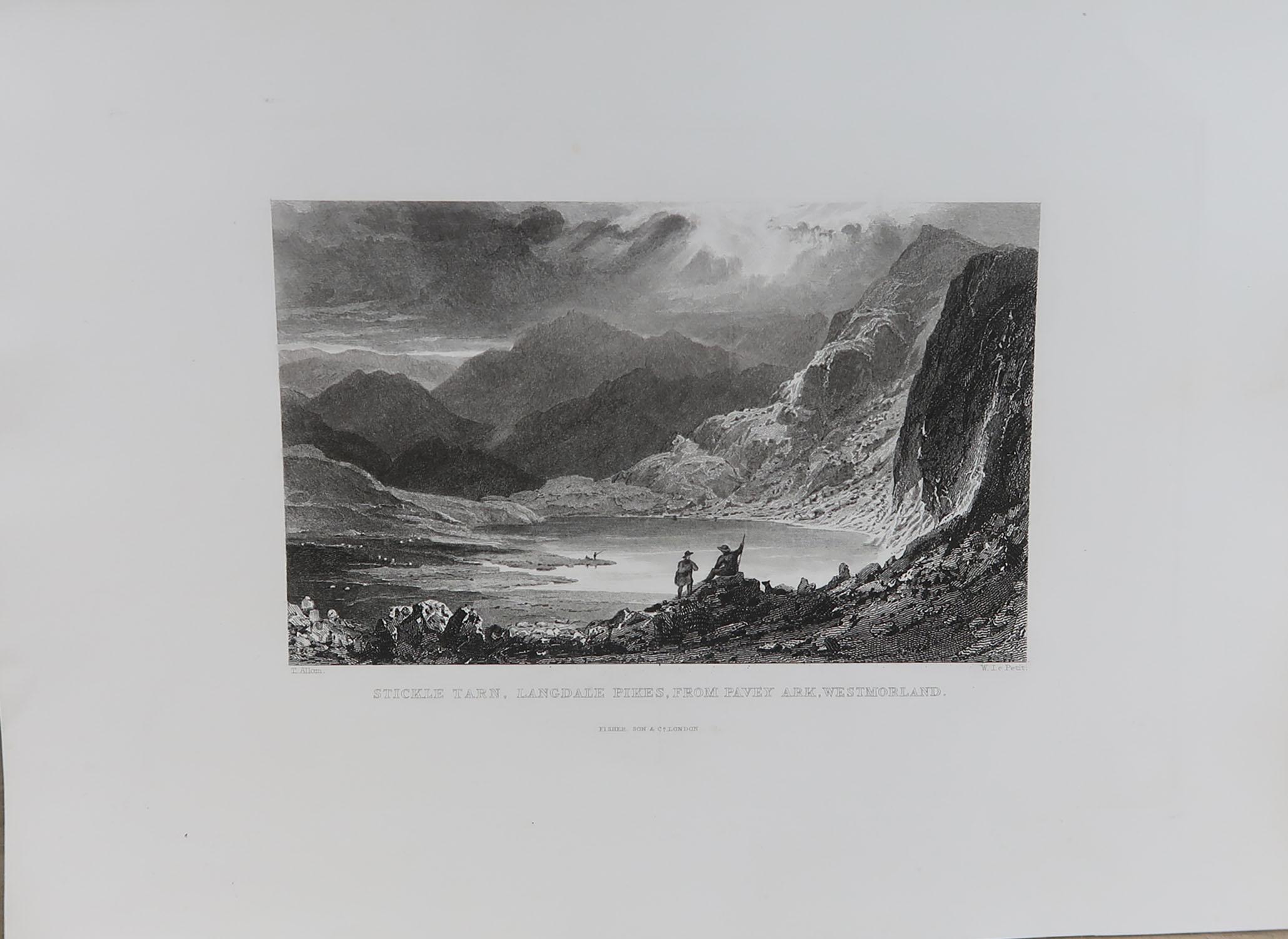 Set of 15 Antique Prints of The English Lake District, circa 1830 4